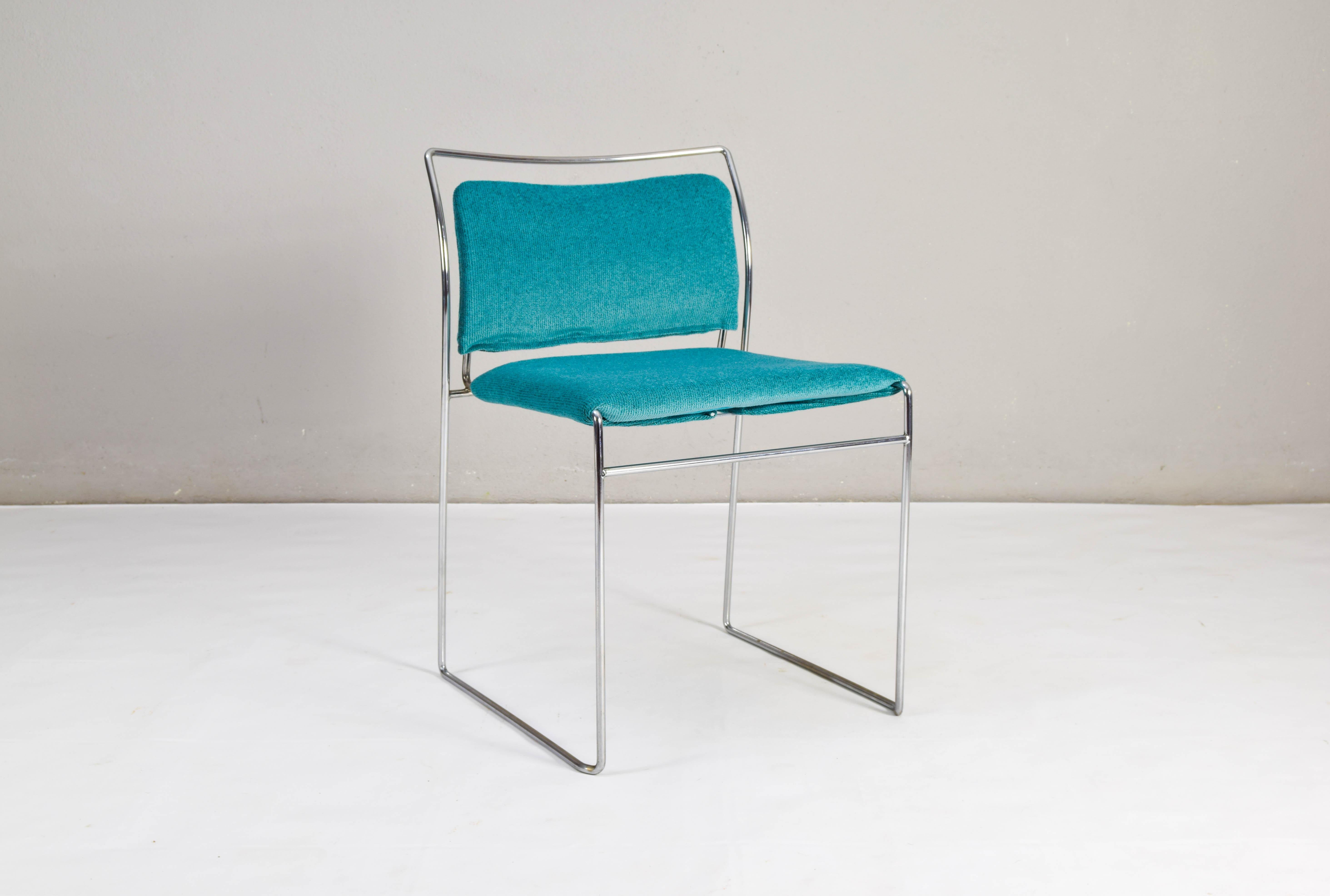 Kazuhide Takahama Mid-Century Modern Velvet Tulu Chairs to MYC Gavina Set of Six For Sale 6