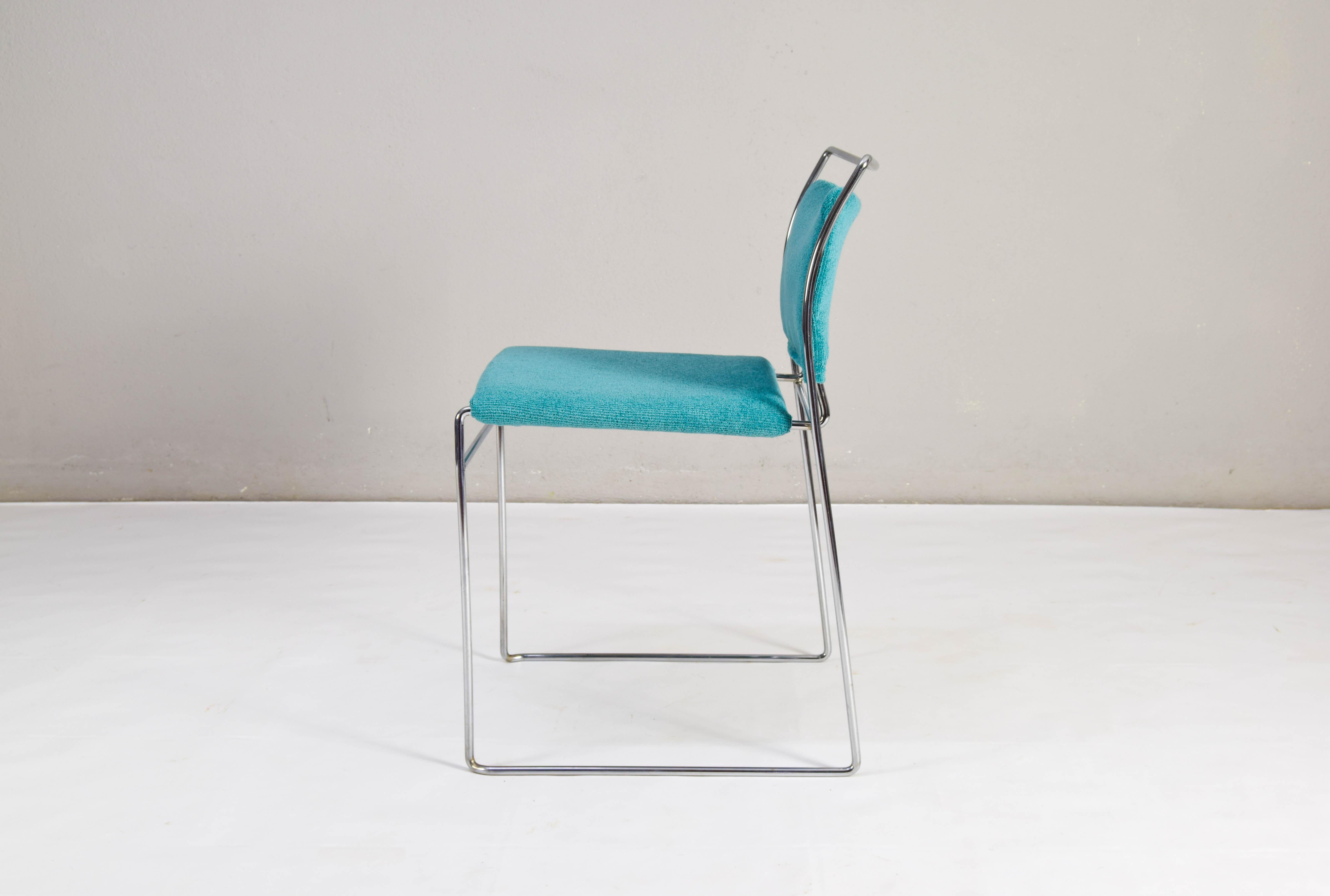 Kazuhide Takahama Mid-Century Modern Tulu-Stühle aus Samt von MYC Gavina, Sechser-Set (Stahl) im Angebot