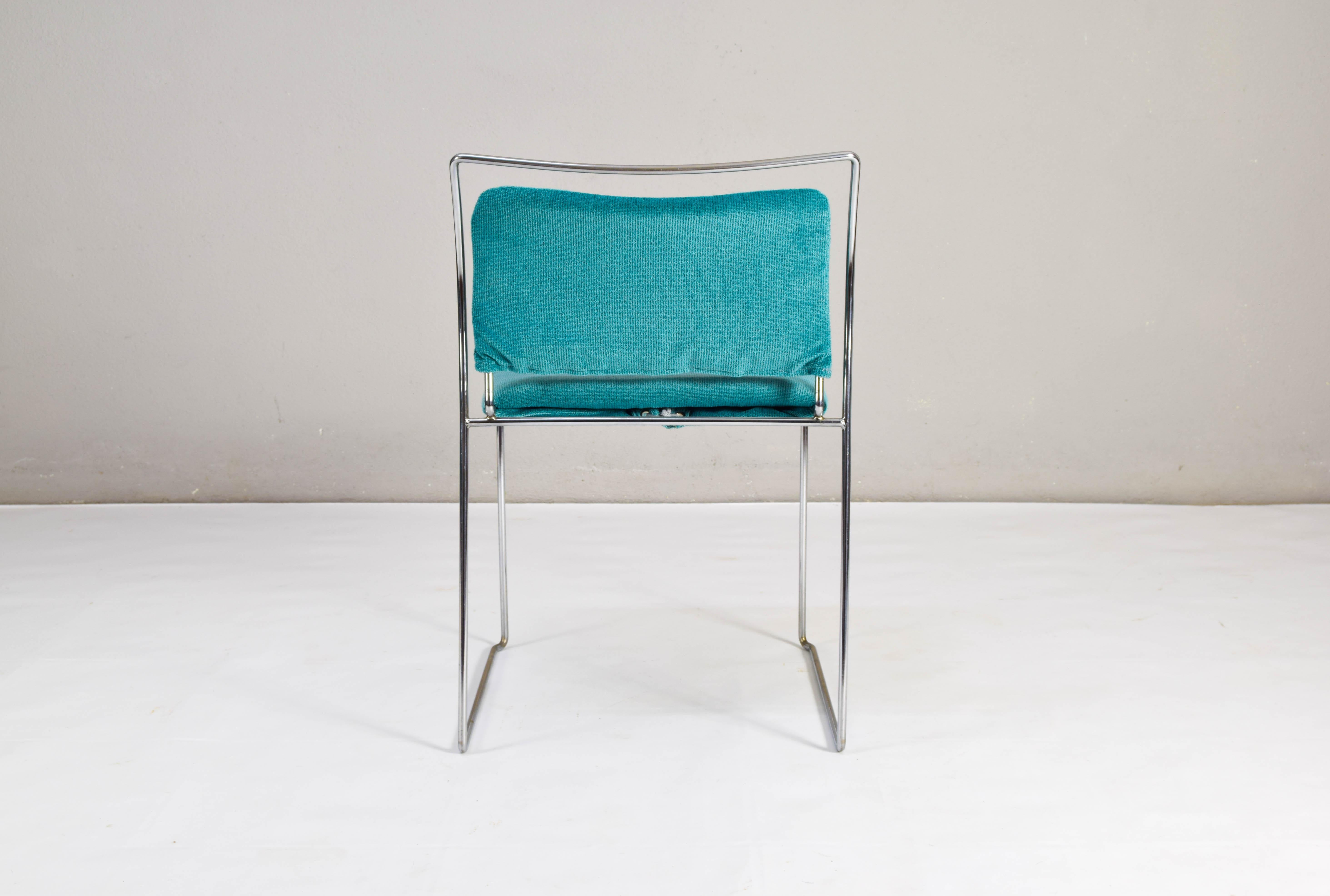 Kazuhide Takahama Mid-Century Modern Velvet Tulu Chairs to MYC Gavina Set of Six For Sale 3