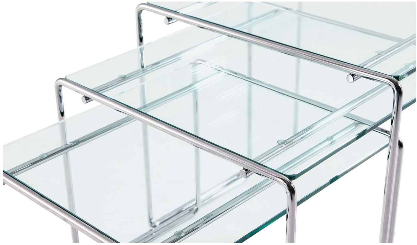 Kazuhide Takahama Set of Three Marcel T Coffee Tables For Cassina In New Condition For Sale In Barcelona, Barcelona