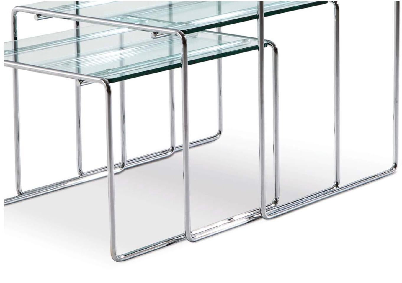 Contemporary Kazuhide Takahama Set of Three Marcel T Coffee Tables For Cassina For Sale