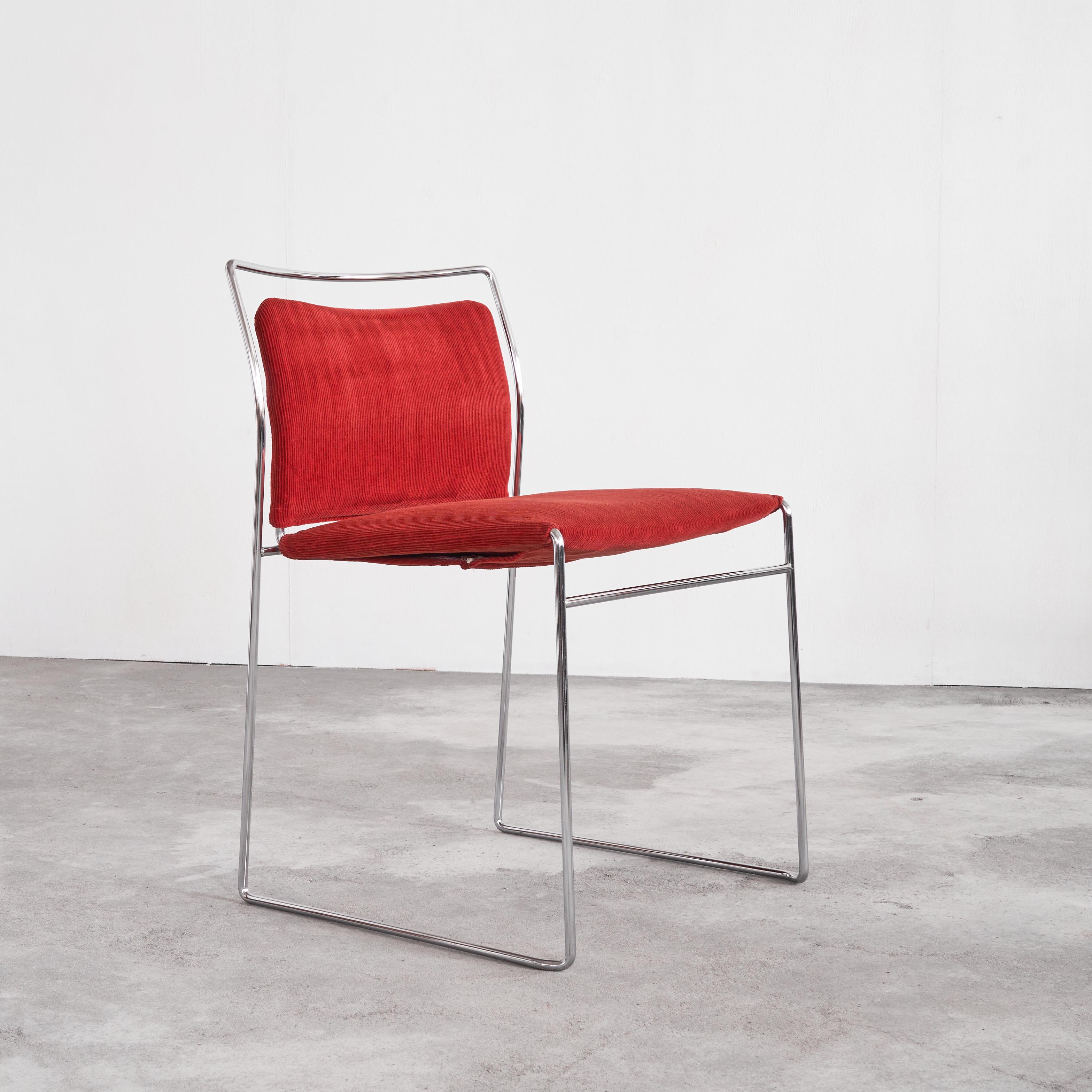 Kazuhide Takahama 'Tulu' Chair in Red Corduroy for Simon International 1966 For Sale 2