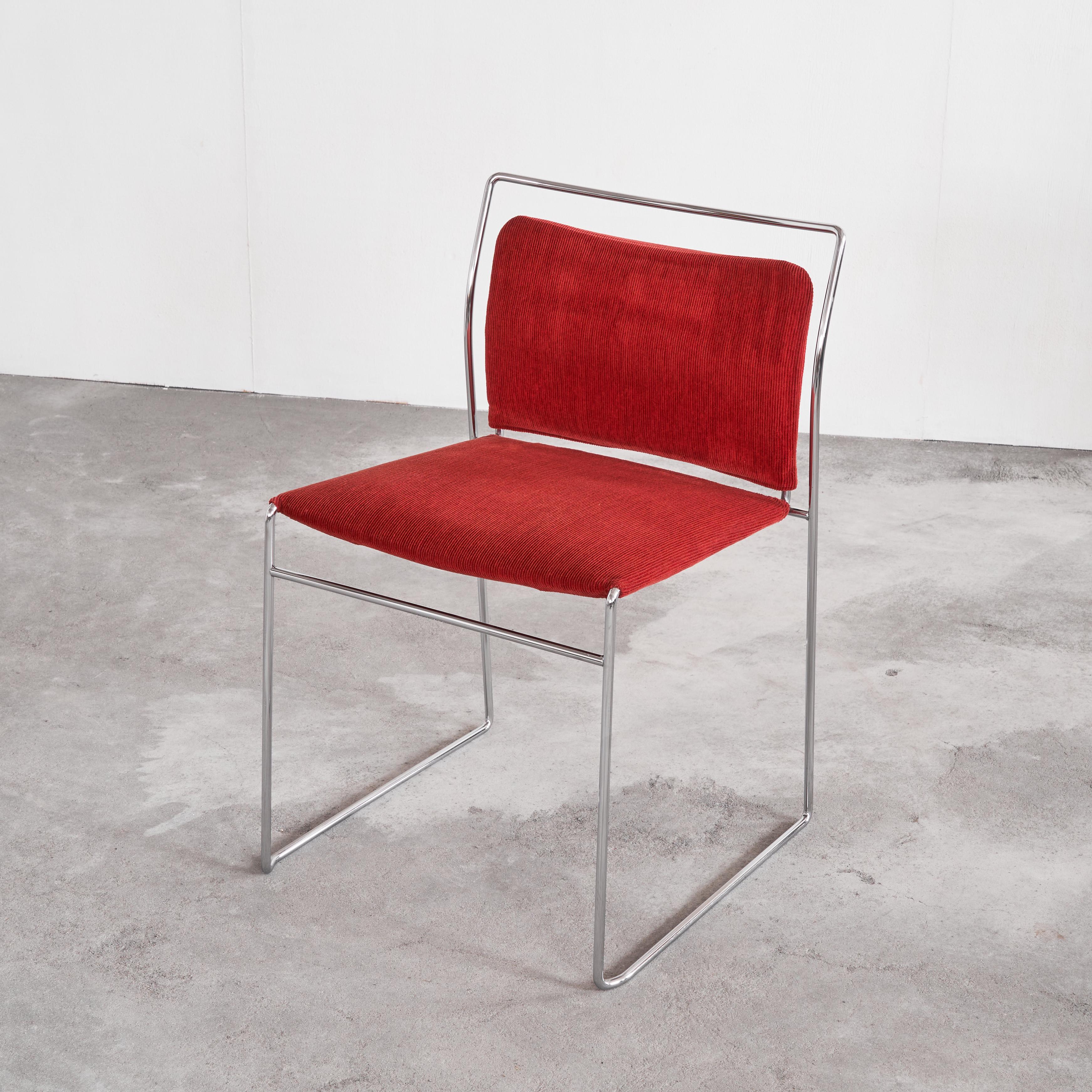 Kazuhide Takahama 'Tulu' Chair in Red Corduroy for Simon International 1966 For Sale 3