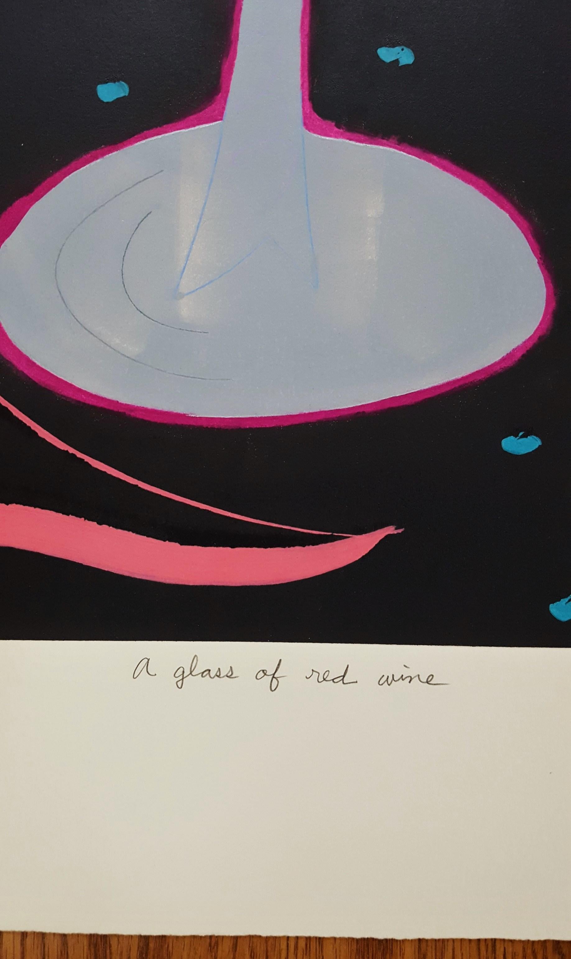 A Glass of Red Wine /// Contemporary Pop Art Modern Alcohol The Rolling Stones For Sale 3