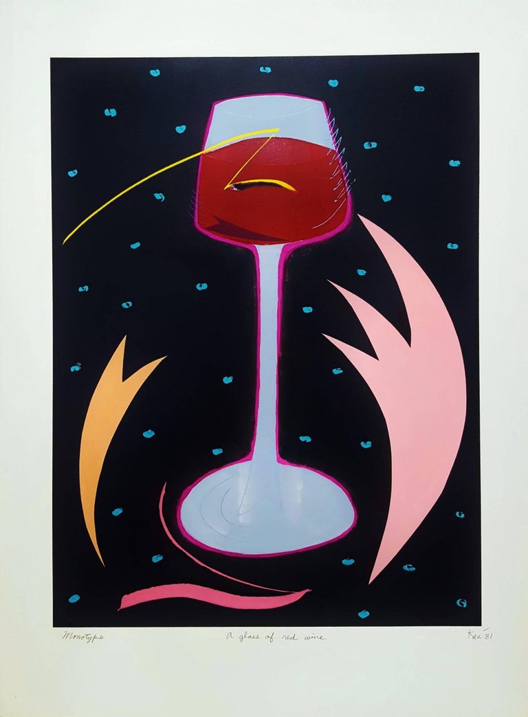 A Glass of Red Wine - Print by Kazuhide Yamazaki