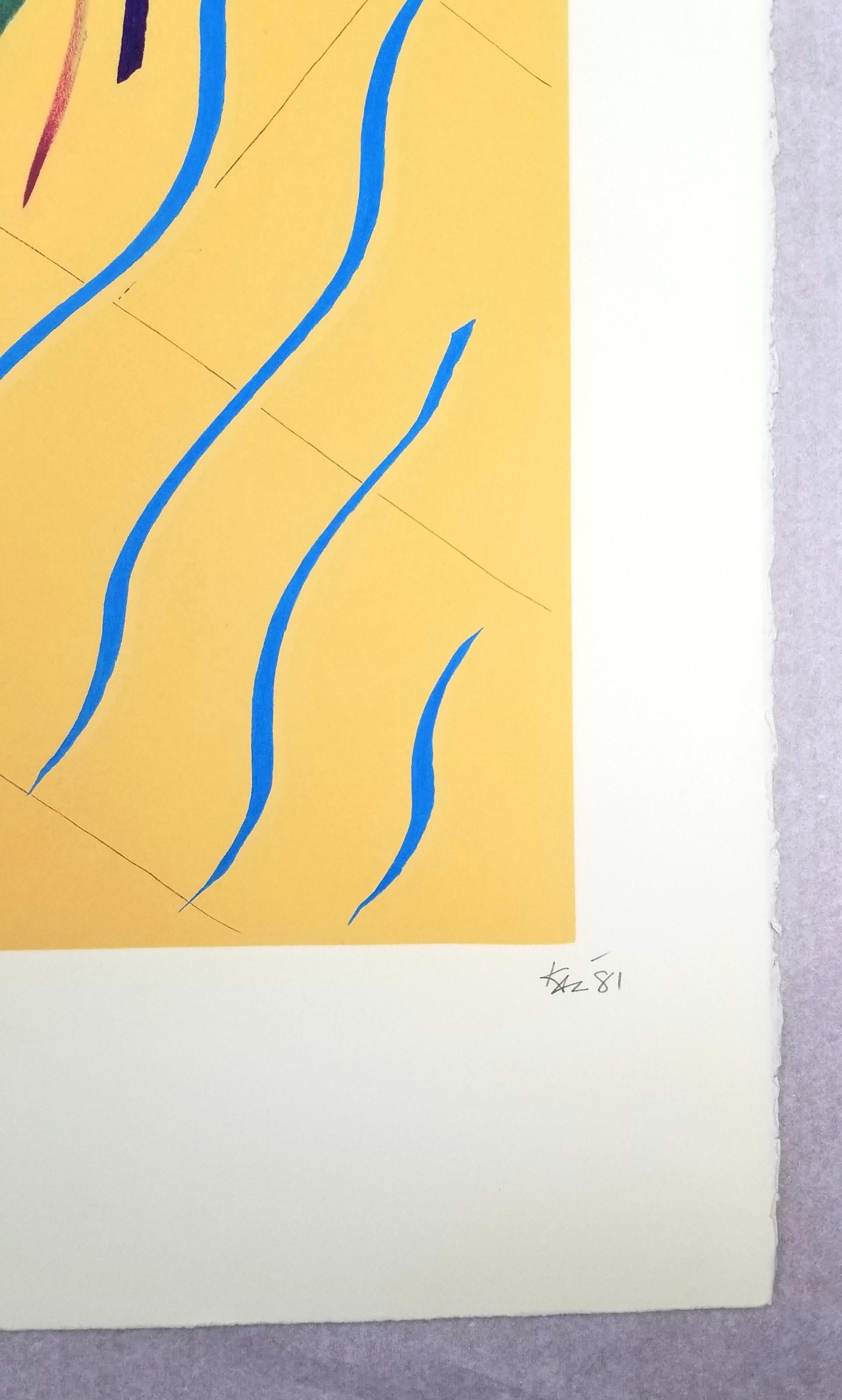 Scarpa da ballo /// Kazuhide Yamazaki Monotipo Arte Pop Contemporanea Danza Giallo in vendita 6