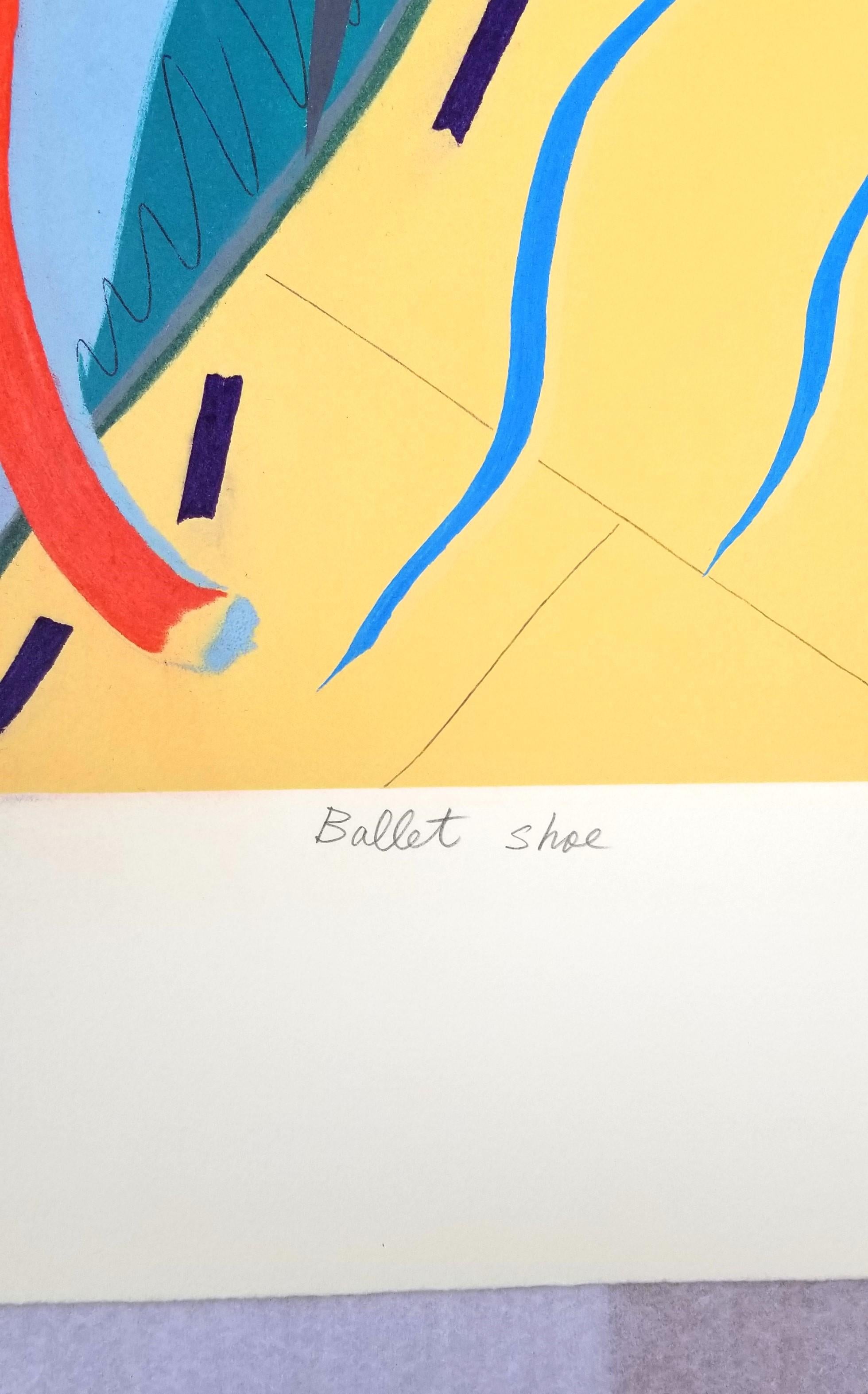 Scarpa da ballo /// Kazuhide Yamazaki Monotipo Arte Pop Contemporanea Danza Giallo in vendita 8