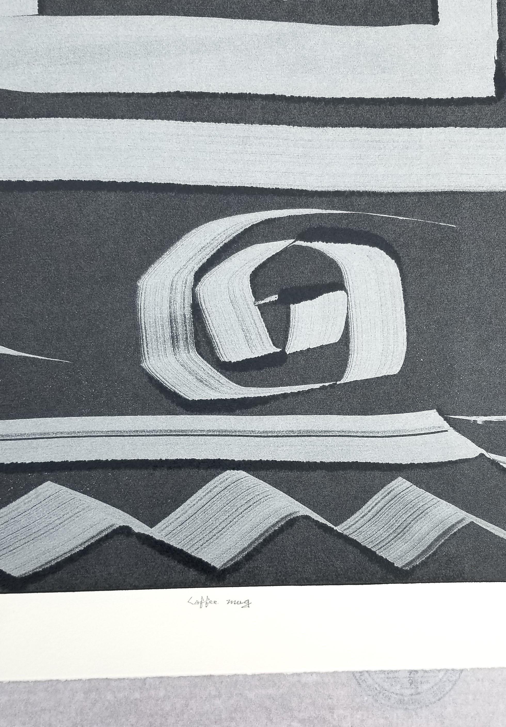 Kaffeebecher /// Contemporary Abstract Pop Art The Rolling Stones Monotype Print im Angebot 6