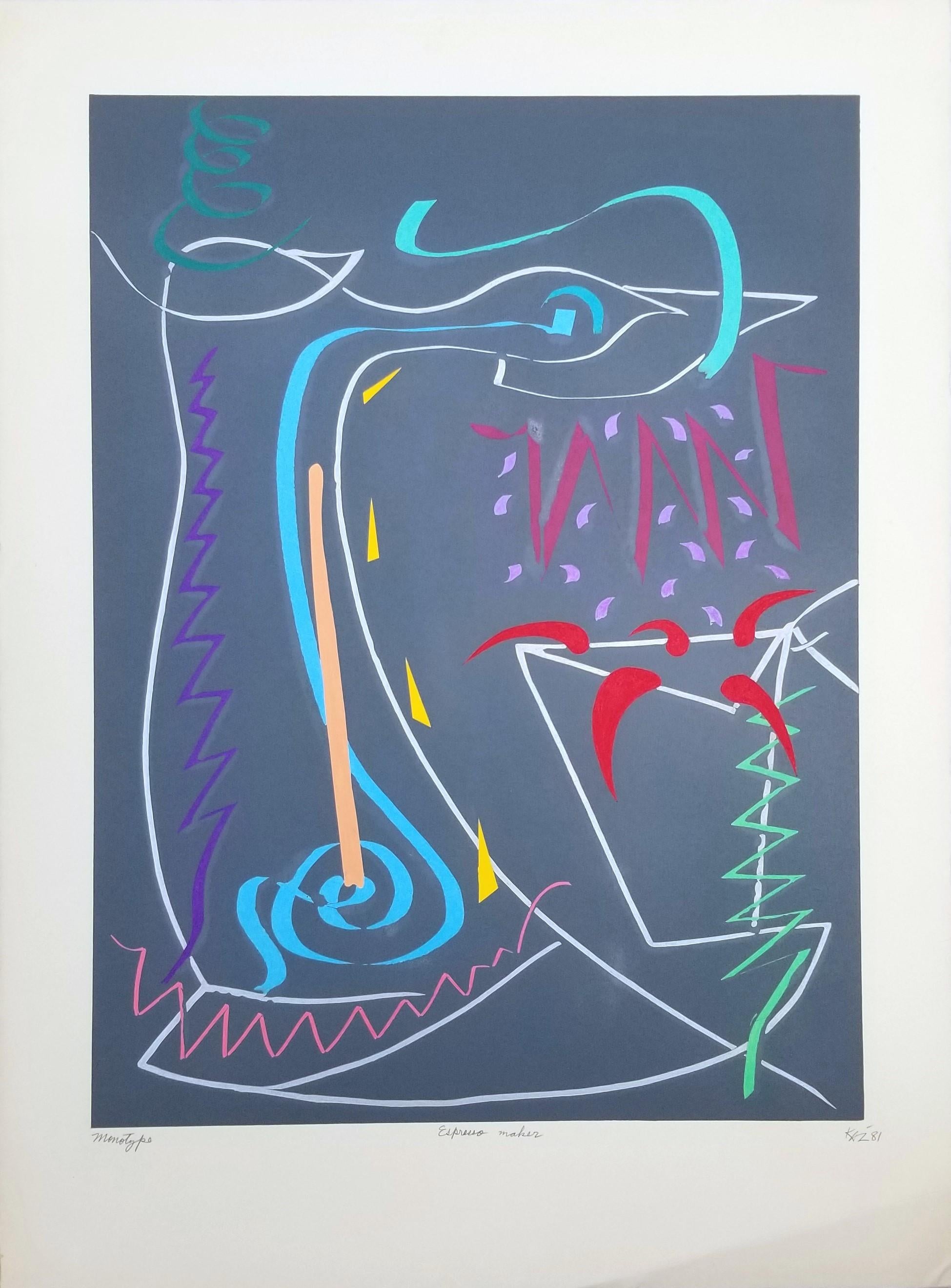 Espresso Maker /// Contemporary Abstract Art Coffee Breakfast The Rolling Stones - Print by Kazuhide Yamazaki