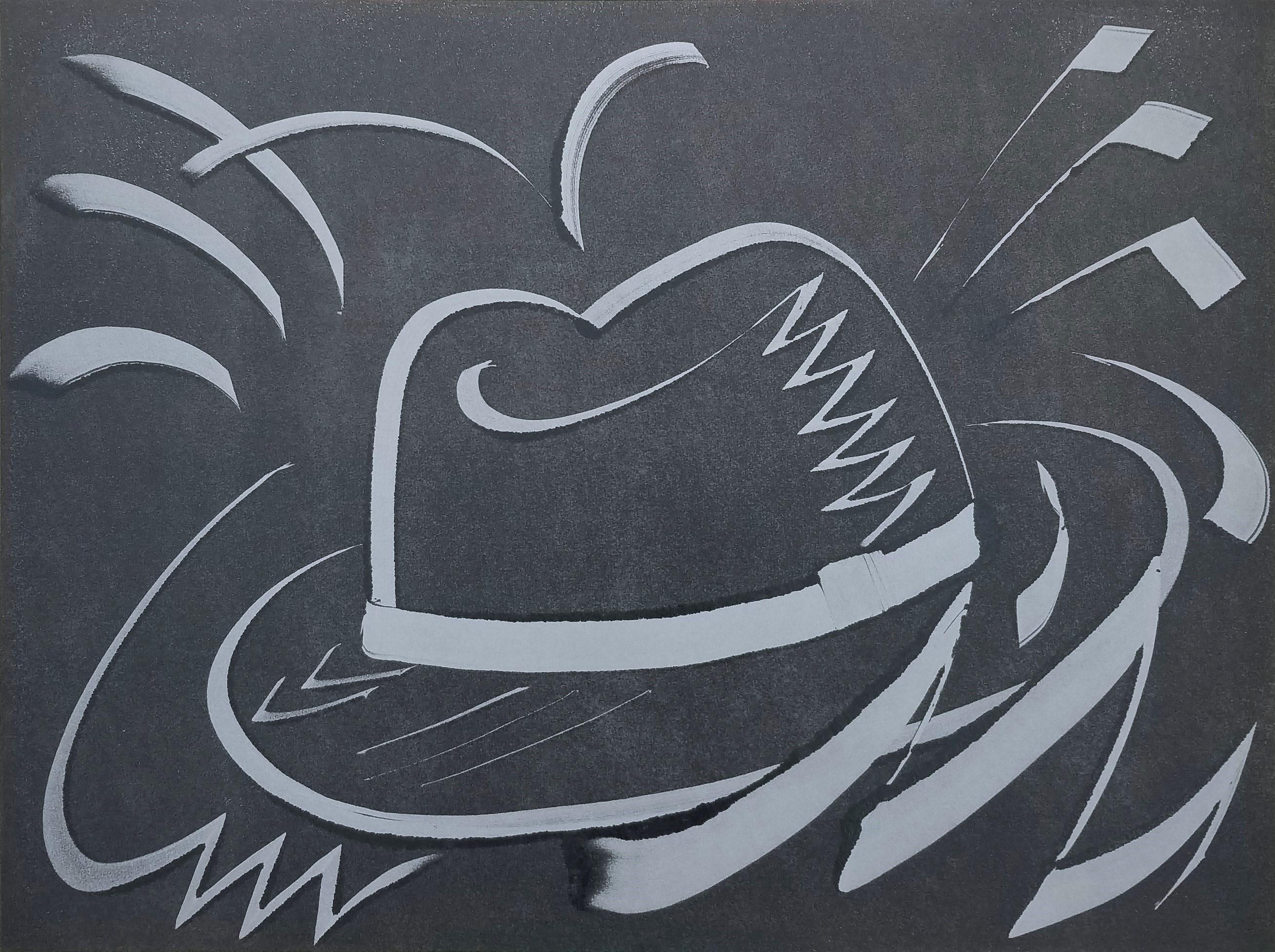 Cappello /// Contemporary Abstract Pop Art The Rolling Stones Monotype Print Fashion