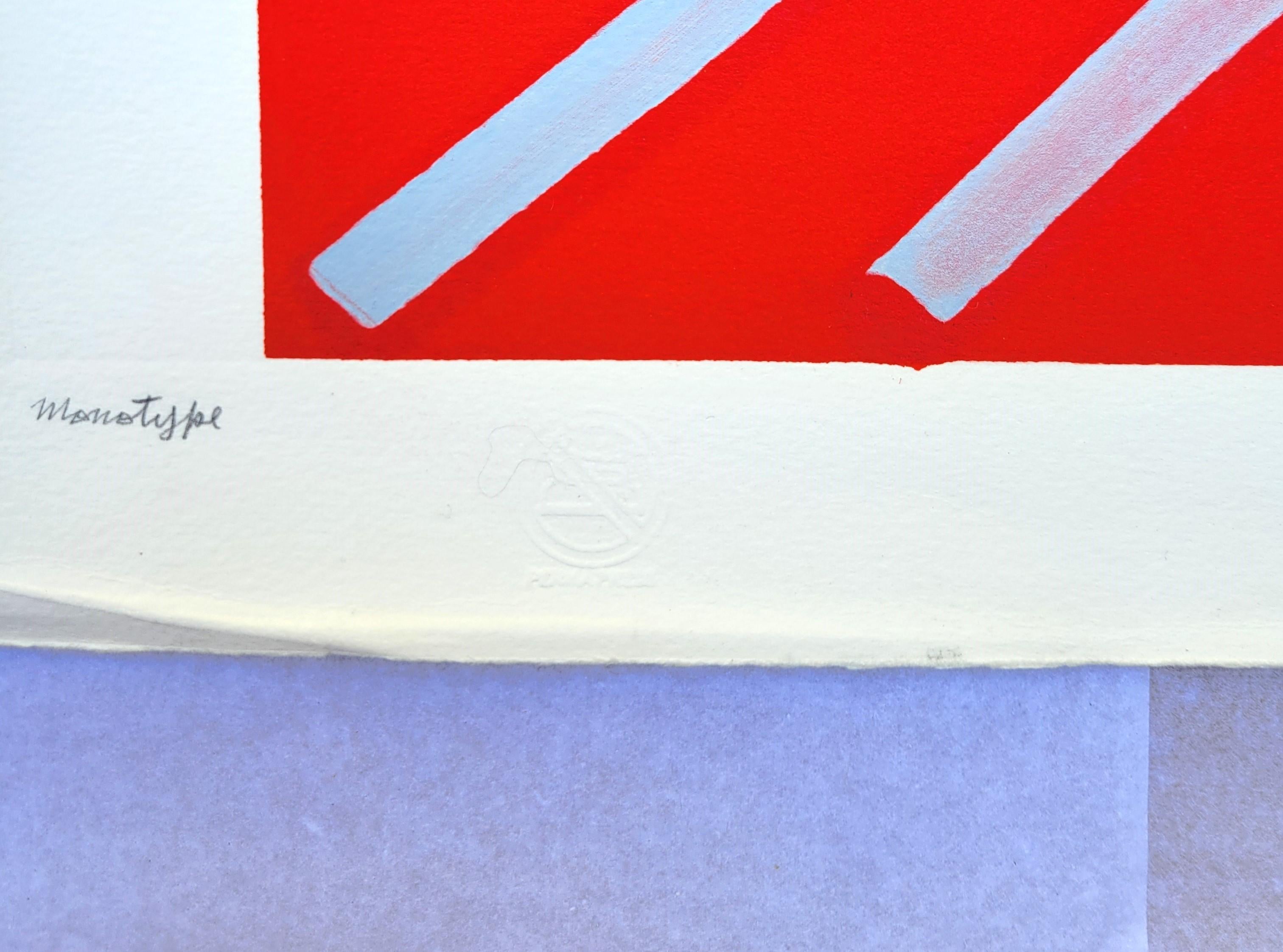Job Art /// Kazuhide Yamazaki Monotype Contemporary Pop Art Café Intérieur en vente 4