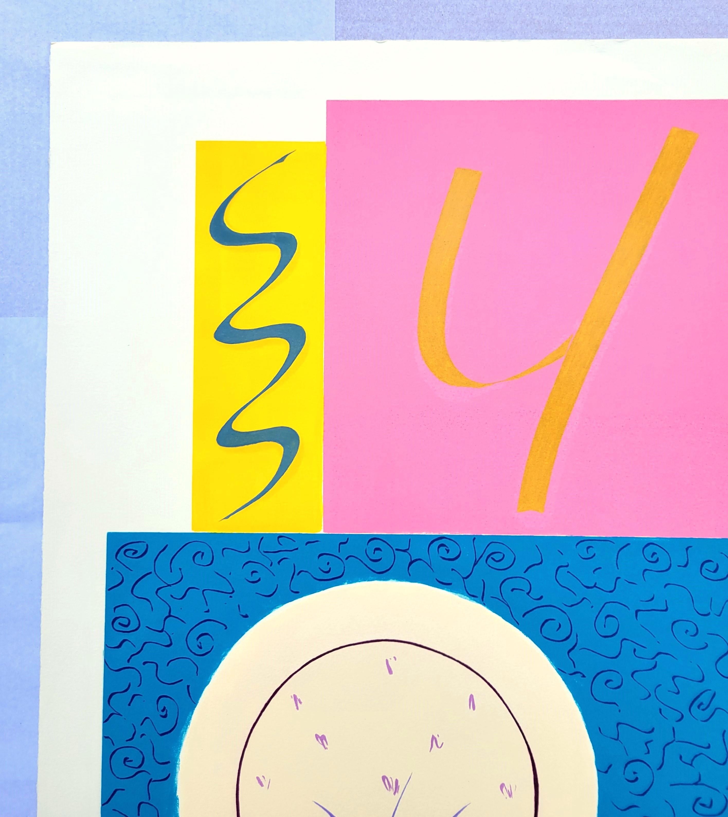 Job Art /// Kazuhide Yamazaki Monotype Contemporary Pop Art Café Intérieur en vente 5