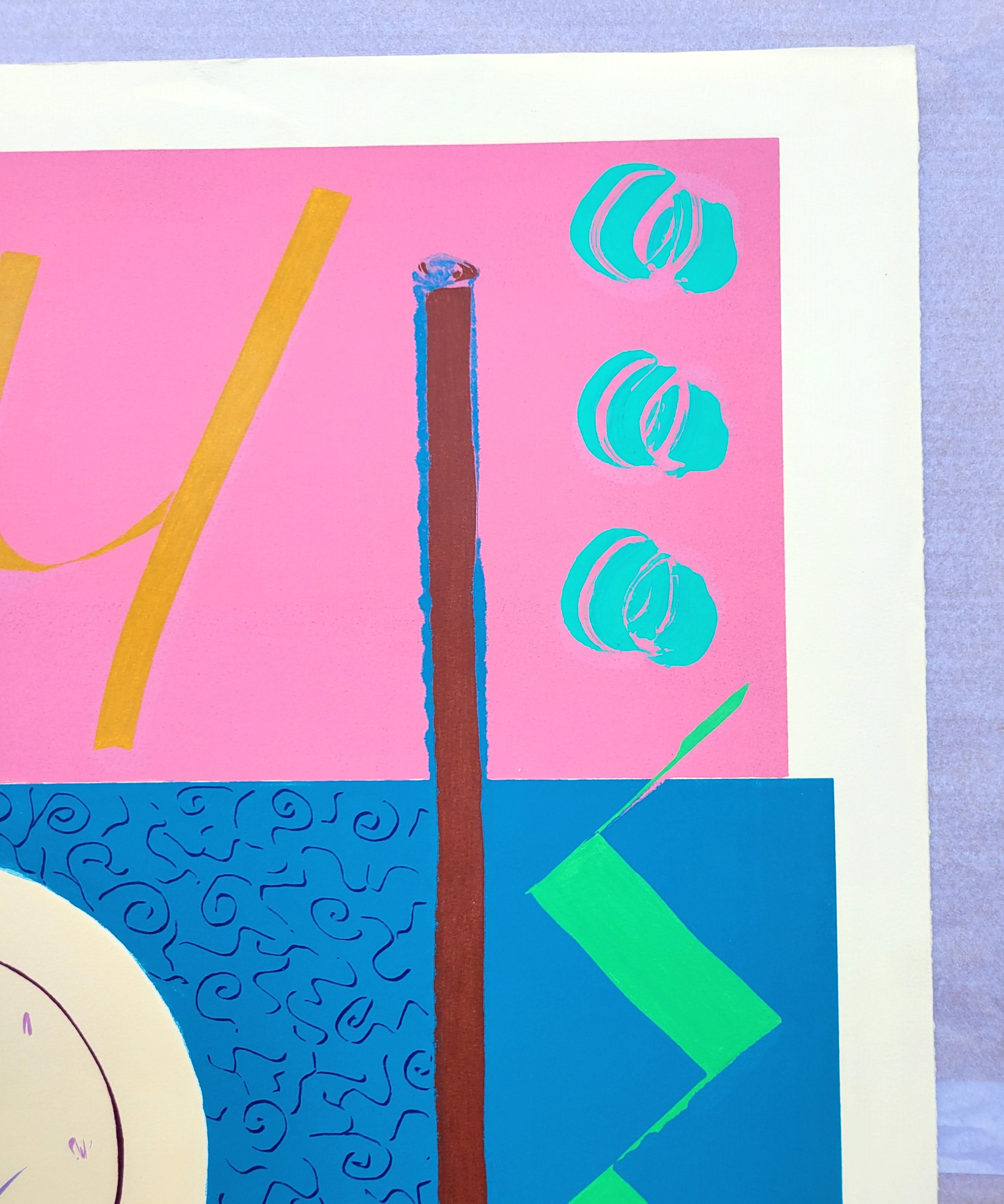 Job Art /// Kazuhide Yamazaki Monotype Contemporary Pop Art Café Intérieur en vente 6