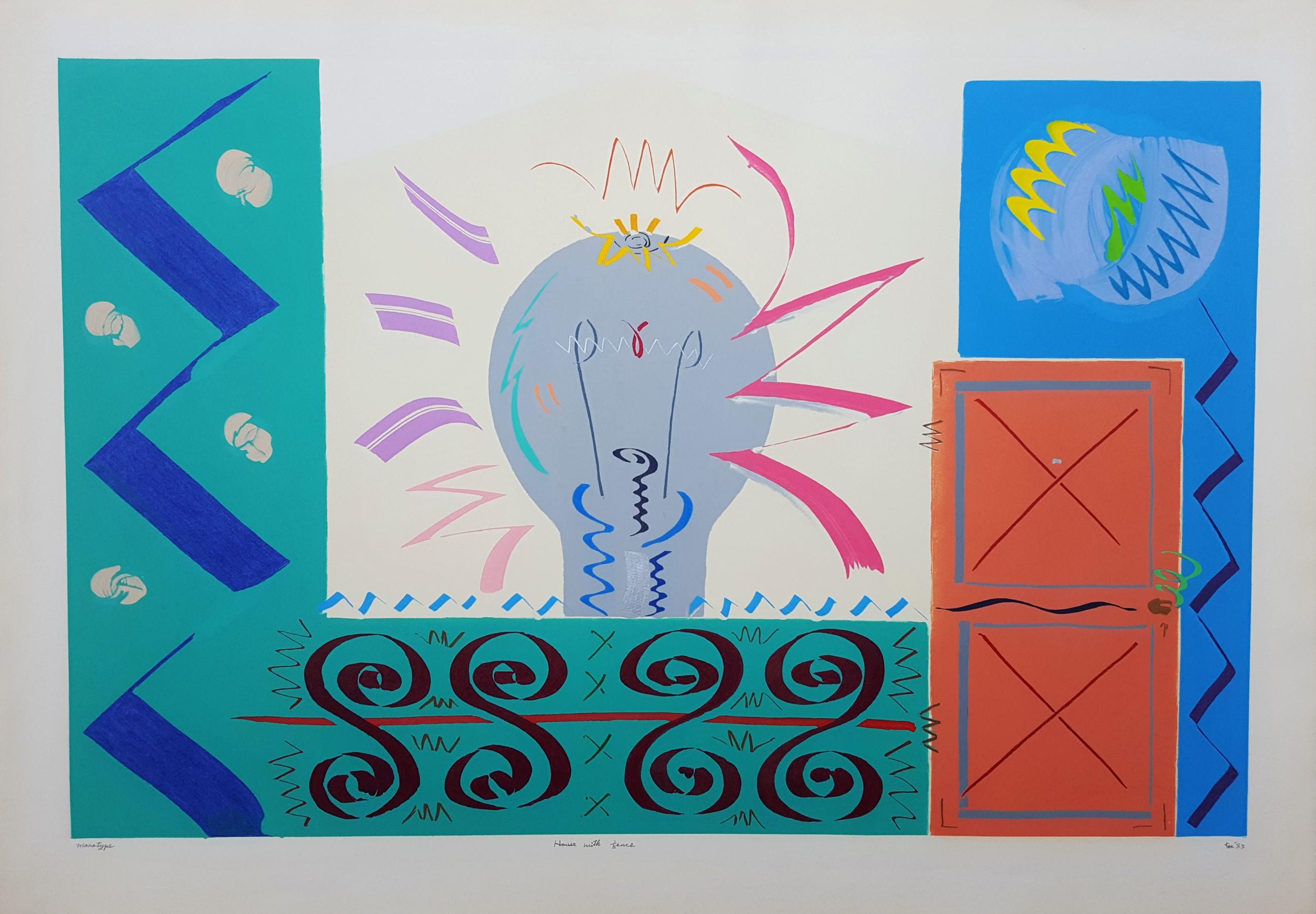 House with Fence /// Contemporary Street Pop Art Screenprint The Rolling Stones - Print di Kazuhide Yamazaki