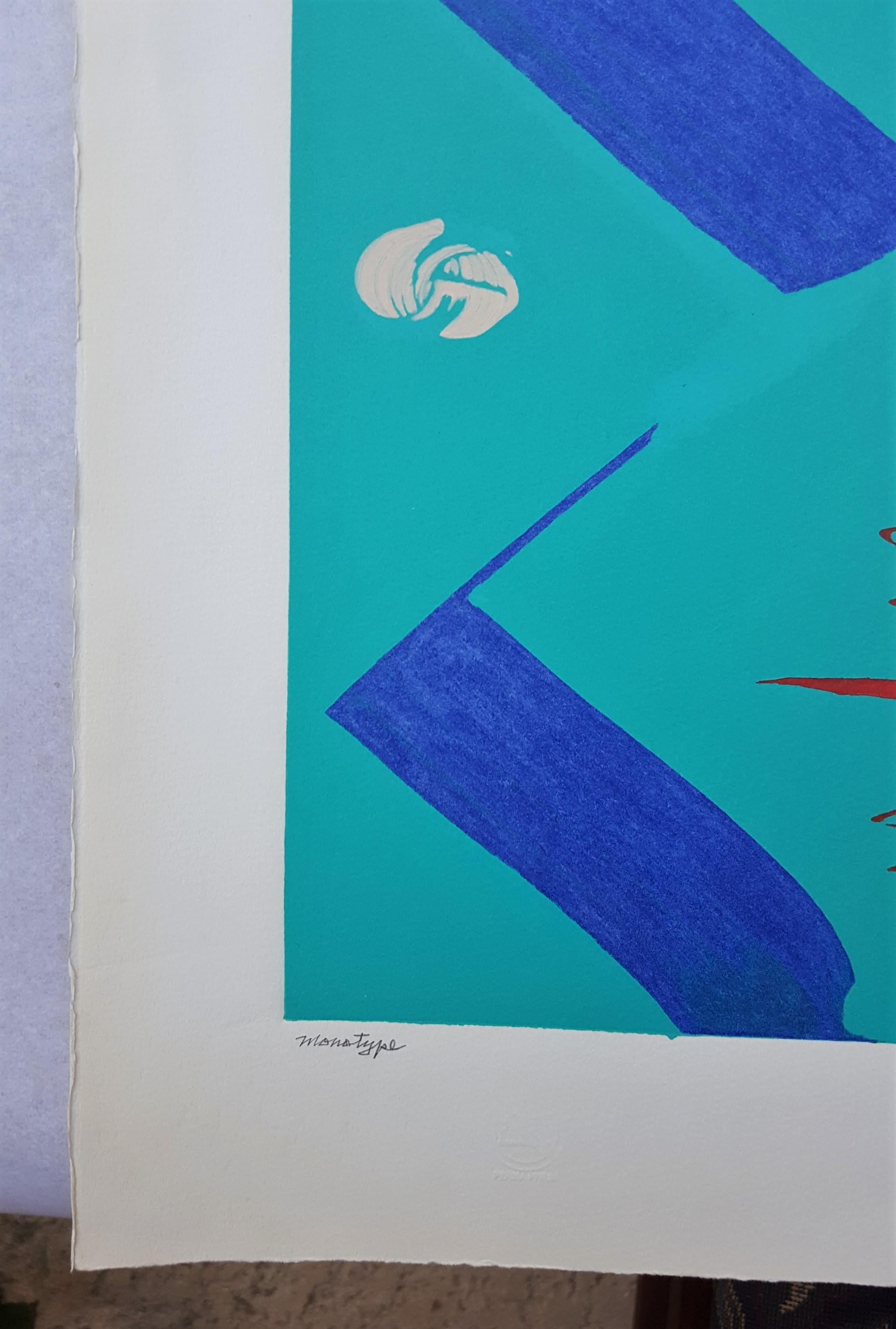House with Fence /// Contemporary Street Pop Art Screenprint The Rolling Stones - Abstract Print Grigio di Kazuhide Yamazaki