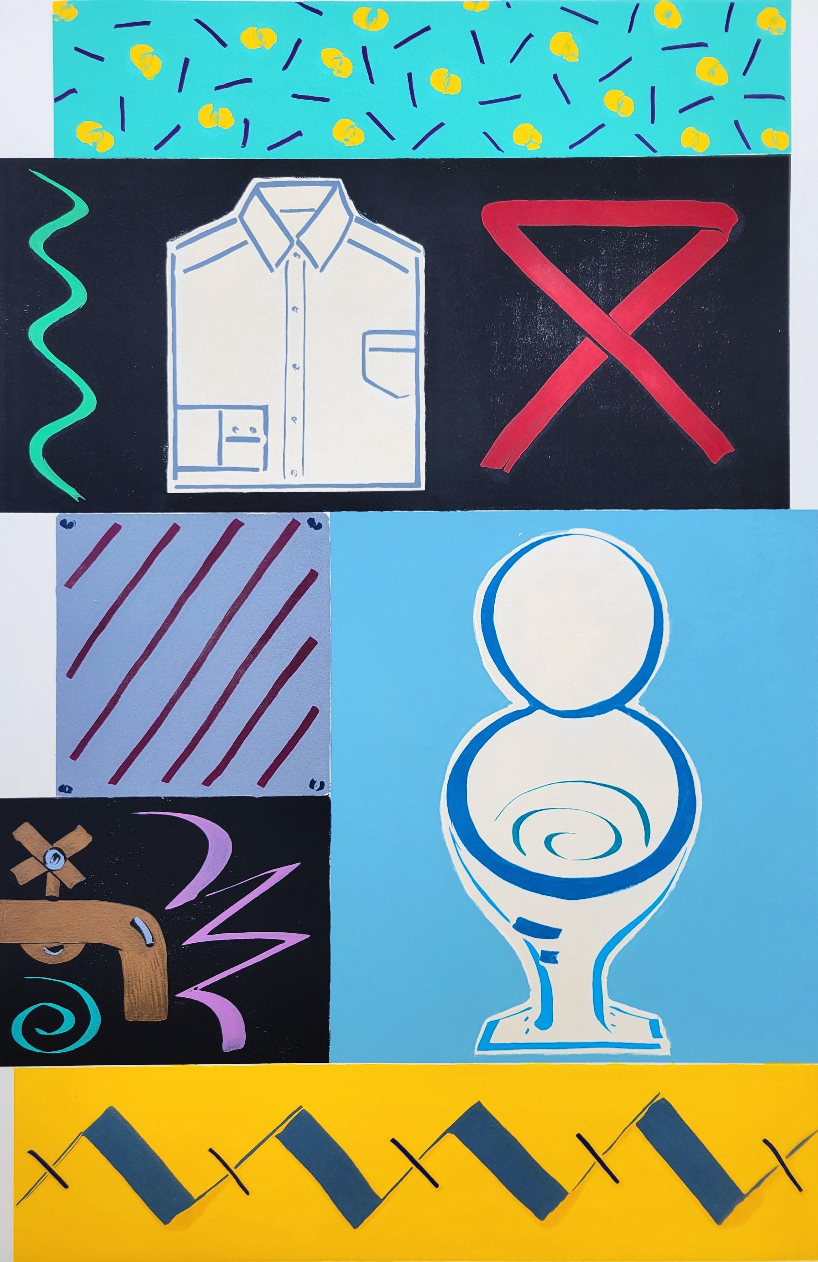 Morning Rush /// Camicia da bagno Kazuhide Yamazaki Monotype Contemporary Pop Art