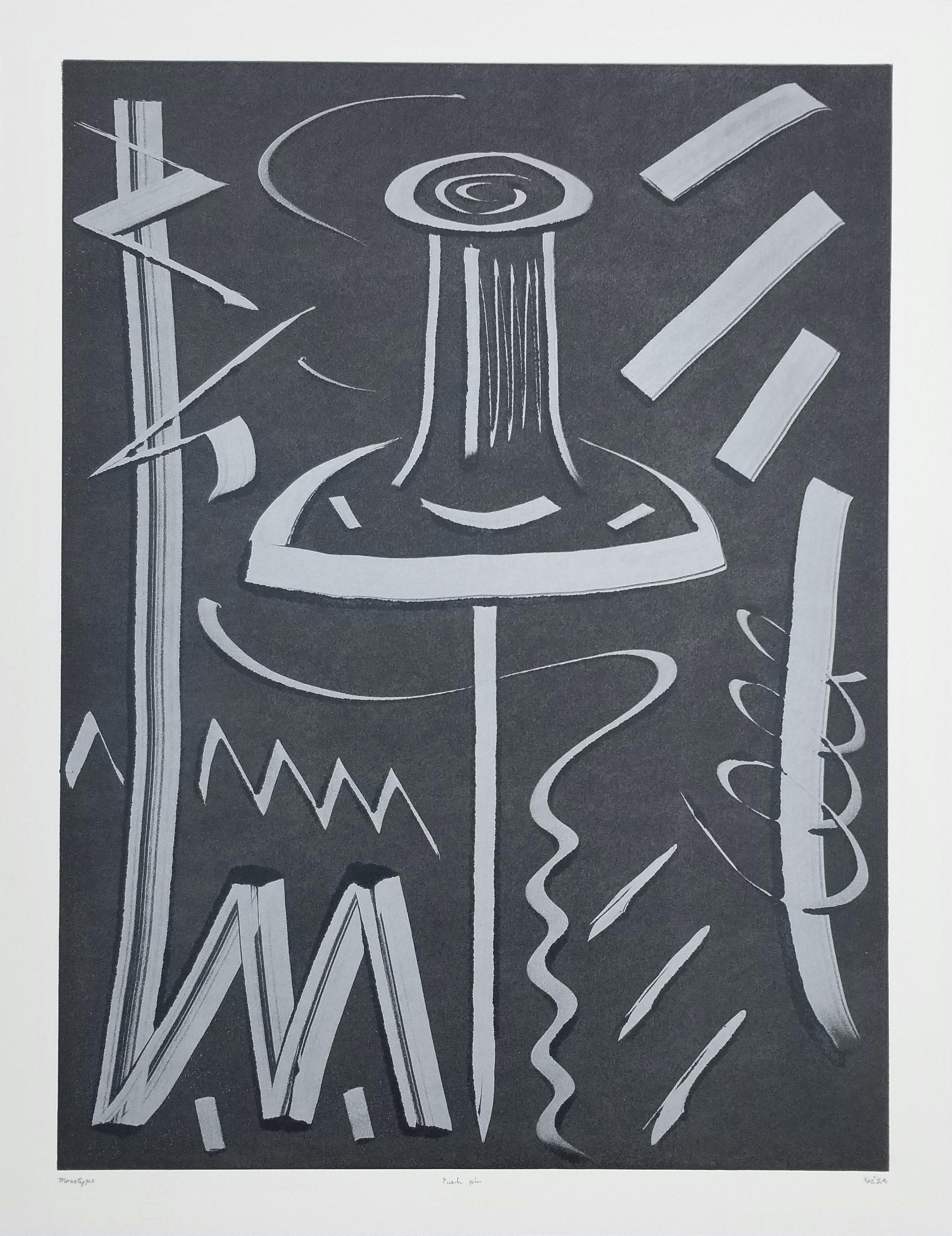 Reißzwecke /// Contemporary Abstract Pop Art The Rolling Stones Monotype Thumbtack – Print von Kazuhide Yamazaki