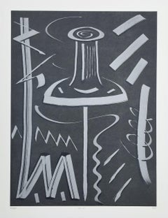 Reißzwecke /// Contemporary Abstract Pop Art The Rolling Stones Monotype Thumbtack