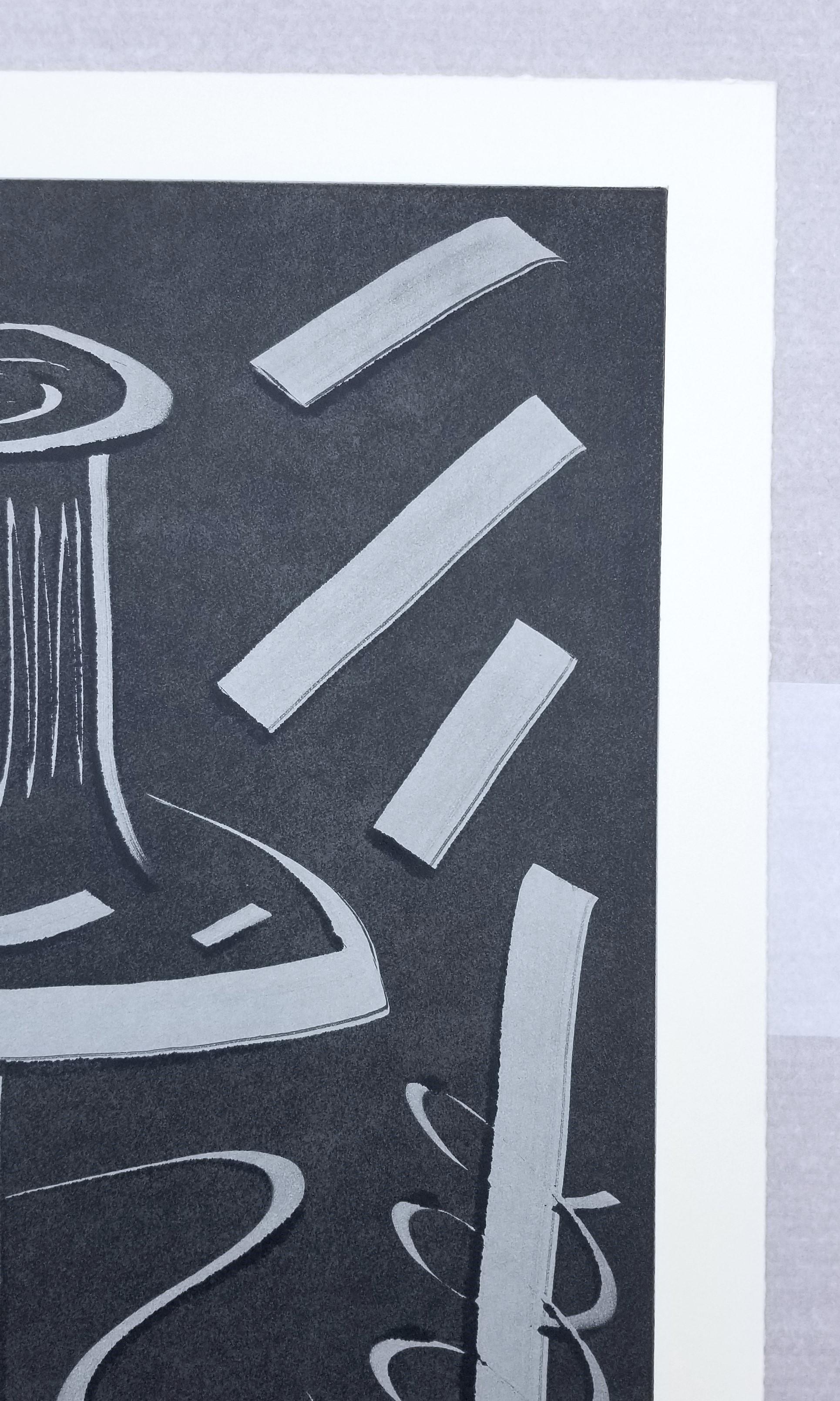 Reißzwecke /// Contemporary Abstract Pop Art The Rolling Stones Monotype Thumbtack im Angebot 1