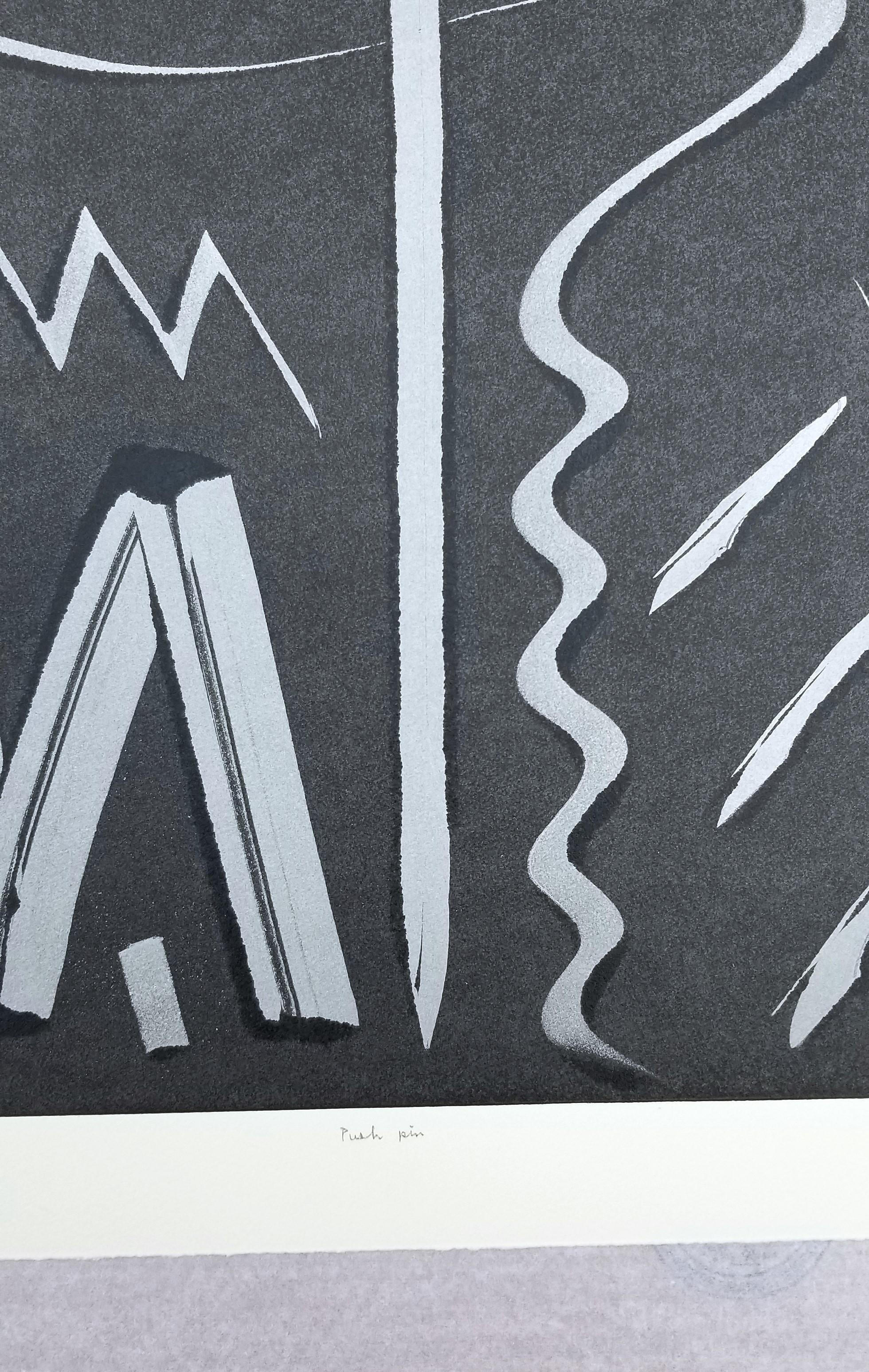 Reißzwecke /// Contemporary Abstract Pop Art The Rolling Stones Monotype Thumbtack im Angebot 4