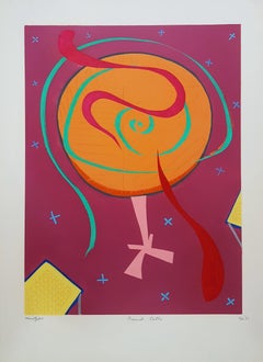 Round Table /// Contemporary Street Pop Art Abstract Modern The Rolling Stones