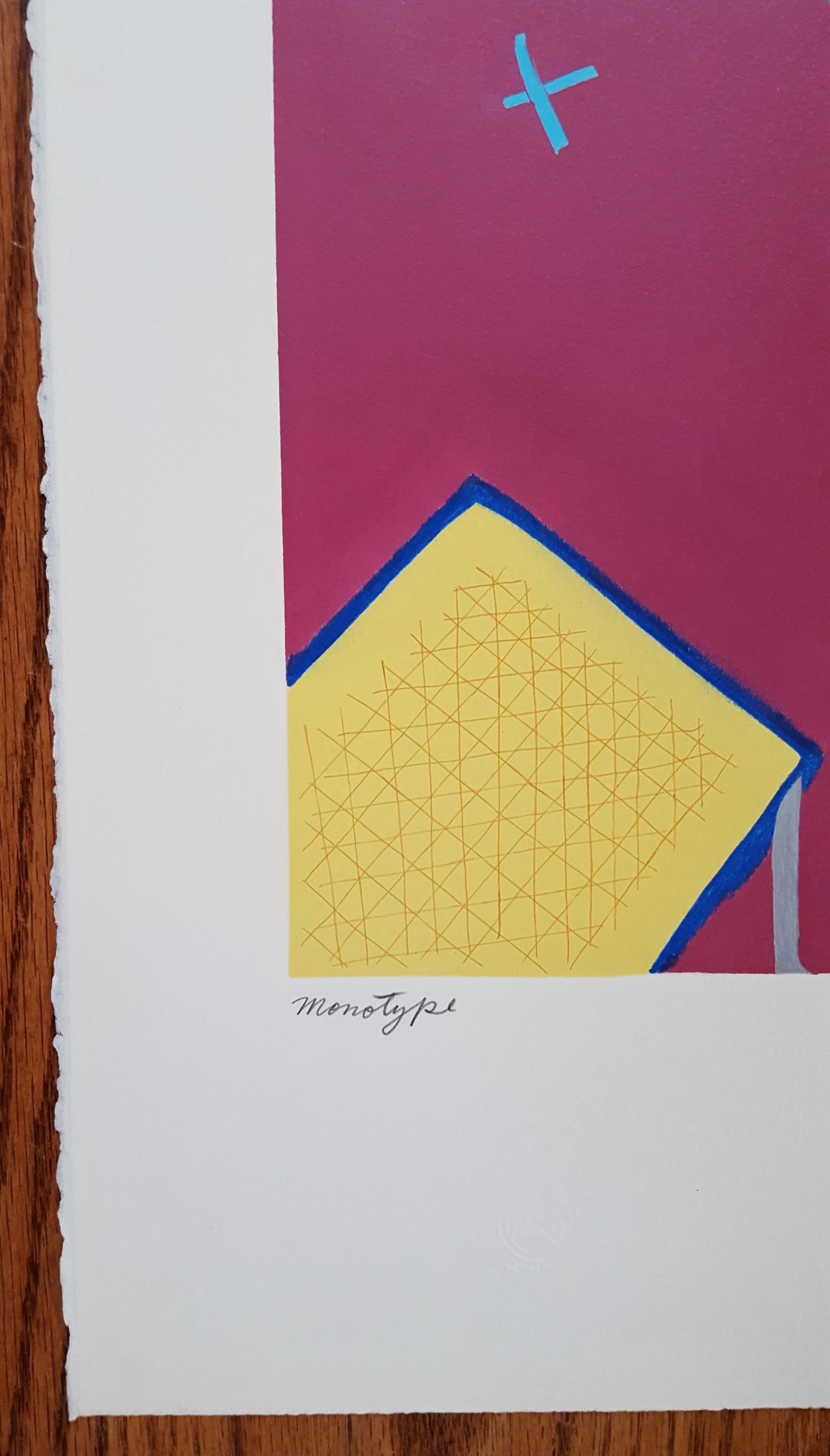 Round Table /// Contemporary Street Pop Art Abstract Modern The Rolling Stones - Pink Abstract Print by Kazuhide Yamazaki