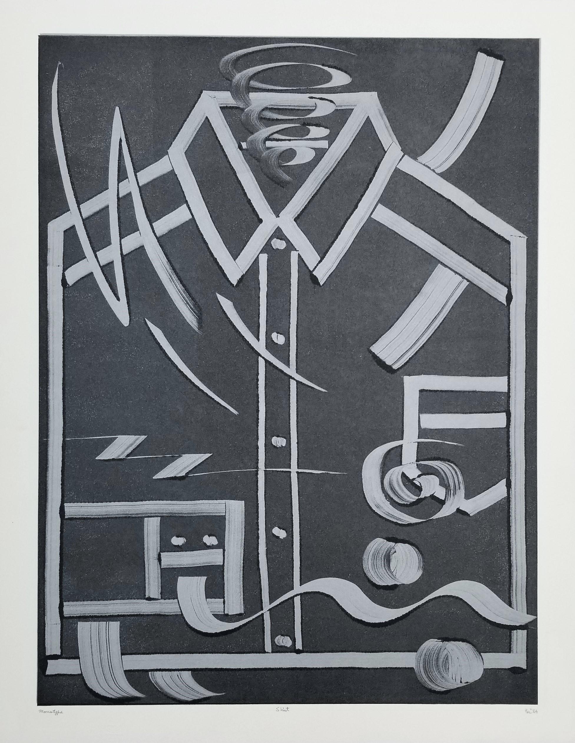 Camicia /// Contemporary Abstract Pop Art The Rolling Stones Monotype Moda - Print di Kazuhide Yamazaki