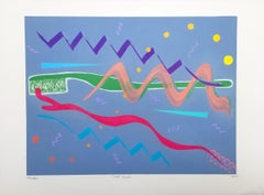 Tooth Brush /// Contemporary Abstract Art Monotype The Rolling Stones Colorful