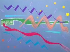 Spazzolino /// Arte astratta contemporanea Monotipo The Rolling Stones Colorato