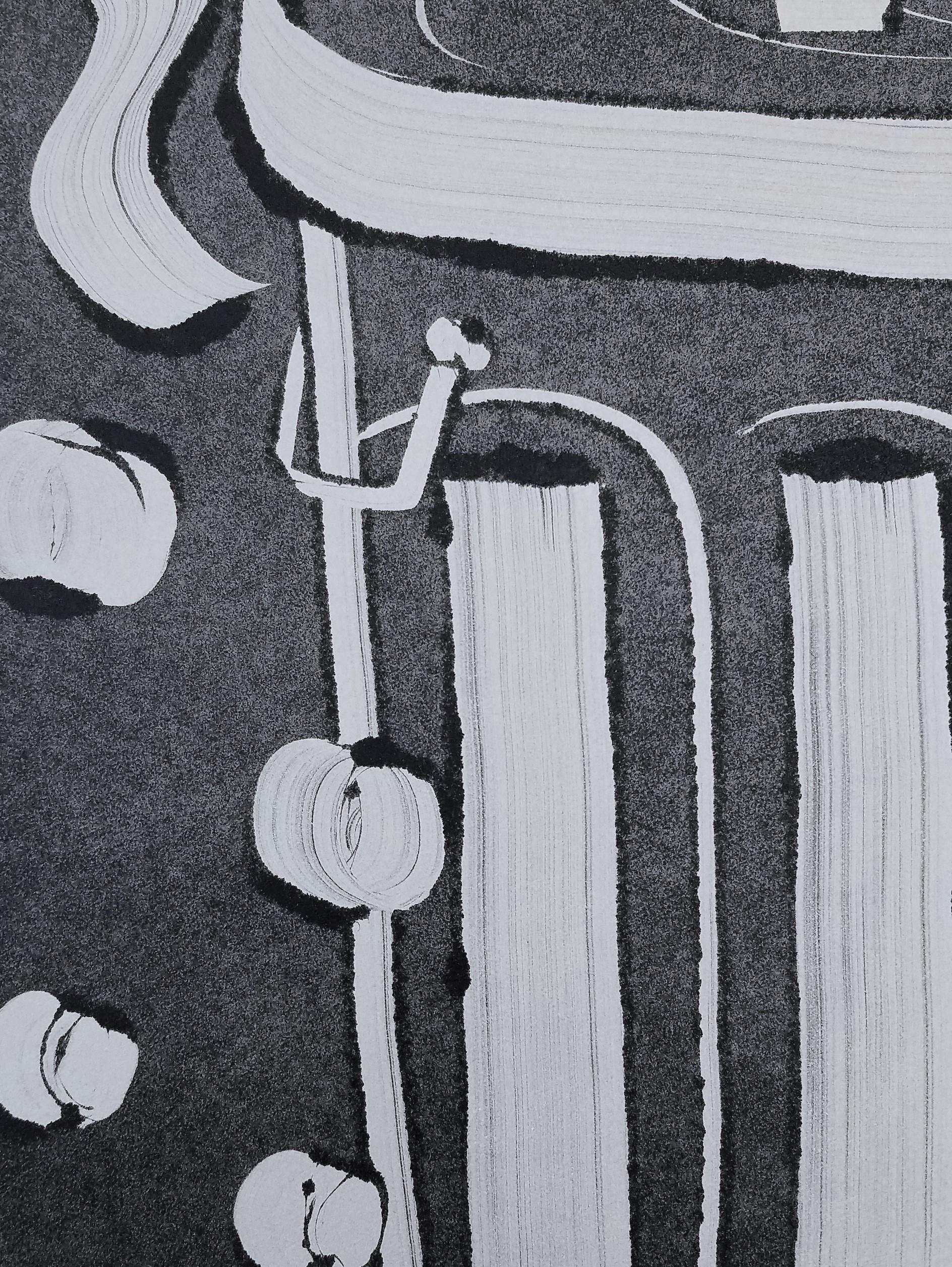 Mülleimer /// Contemporary Abstract Pop Art The Rolling Stones Monotype Industrie im Angebot 5