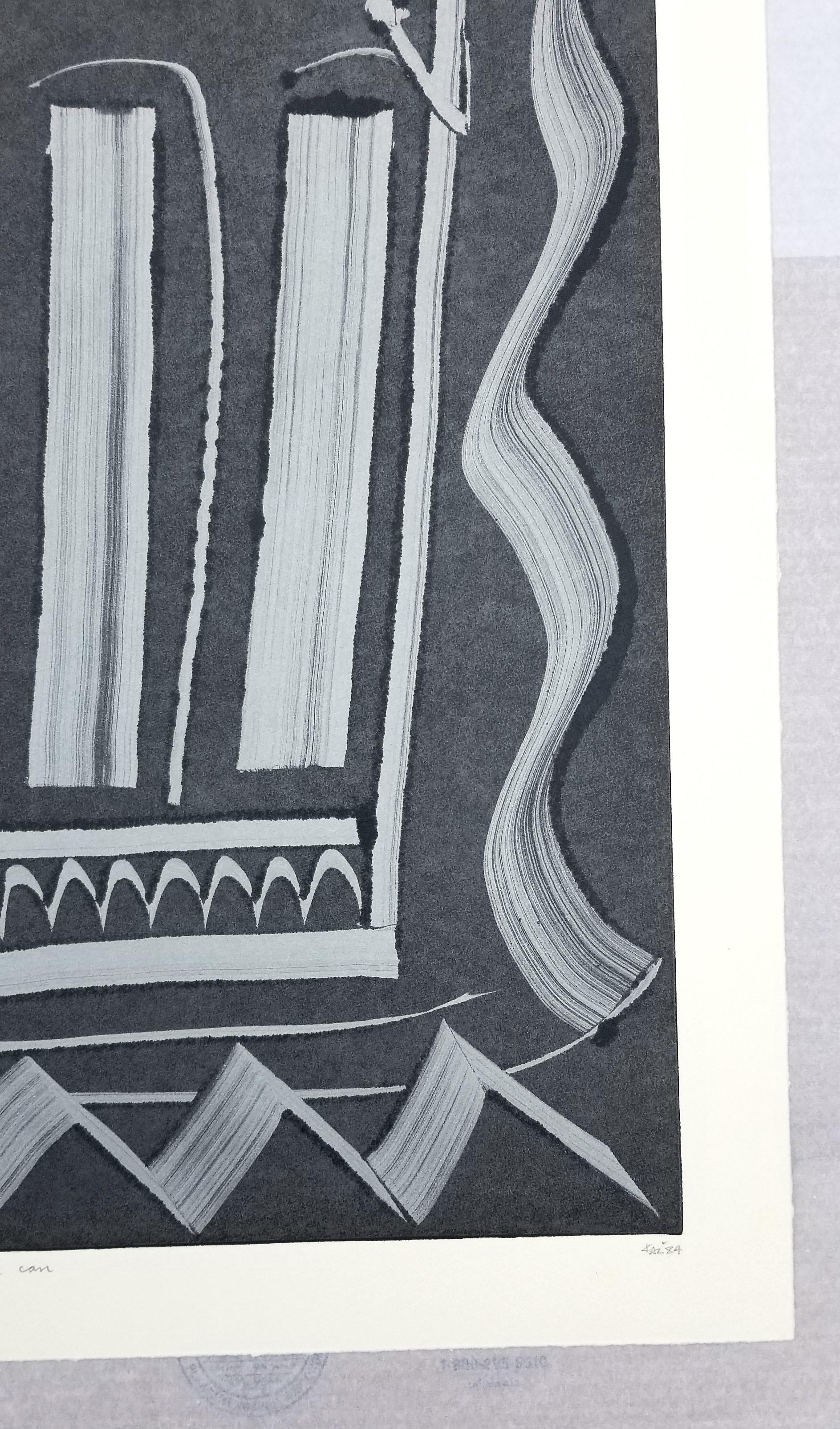 Mülleimer /// Contemporary Abstract Pop Art The Rolling Stones Monotype Industrie im Angebot 2
