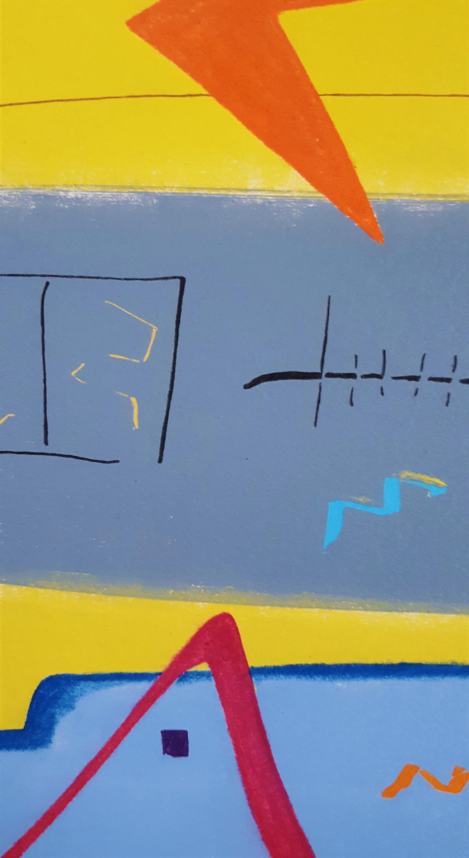 Yellow Alarm Clock Radio /// Contemporary Pop Art Abstract The Rolling Stones en vente 5