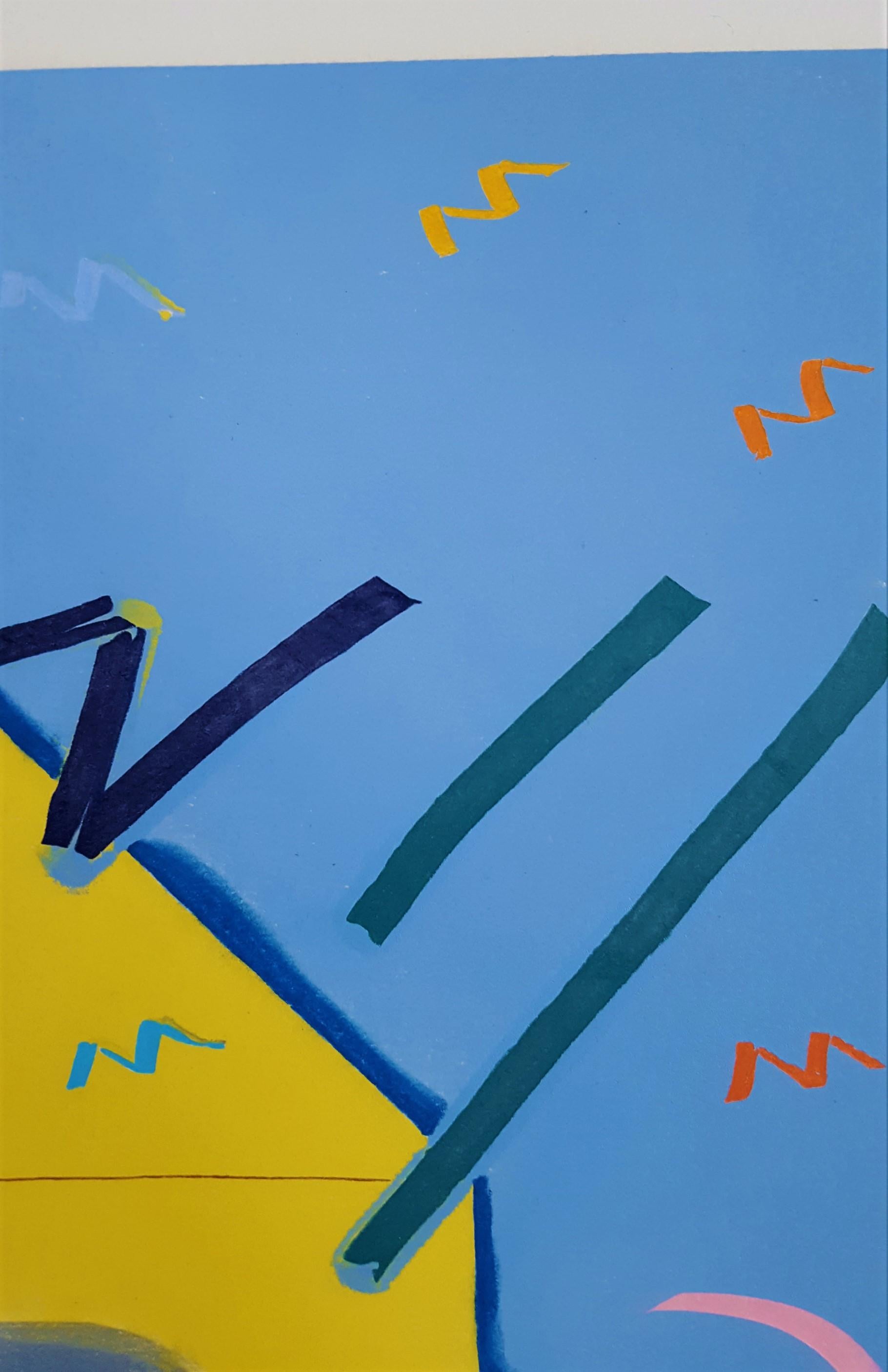 Yellow Alarm Clock Radio /// Contemporary Pop Art Abstract The Rolling Stones en vente 6