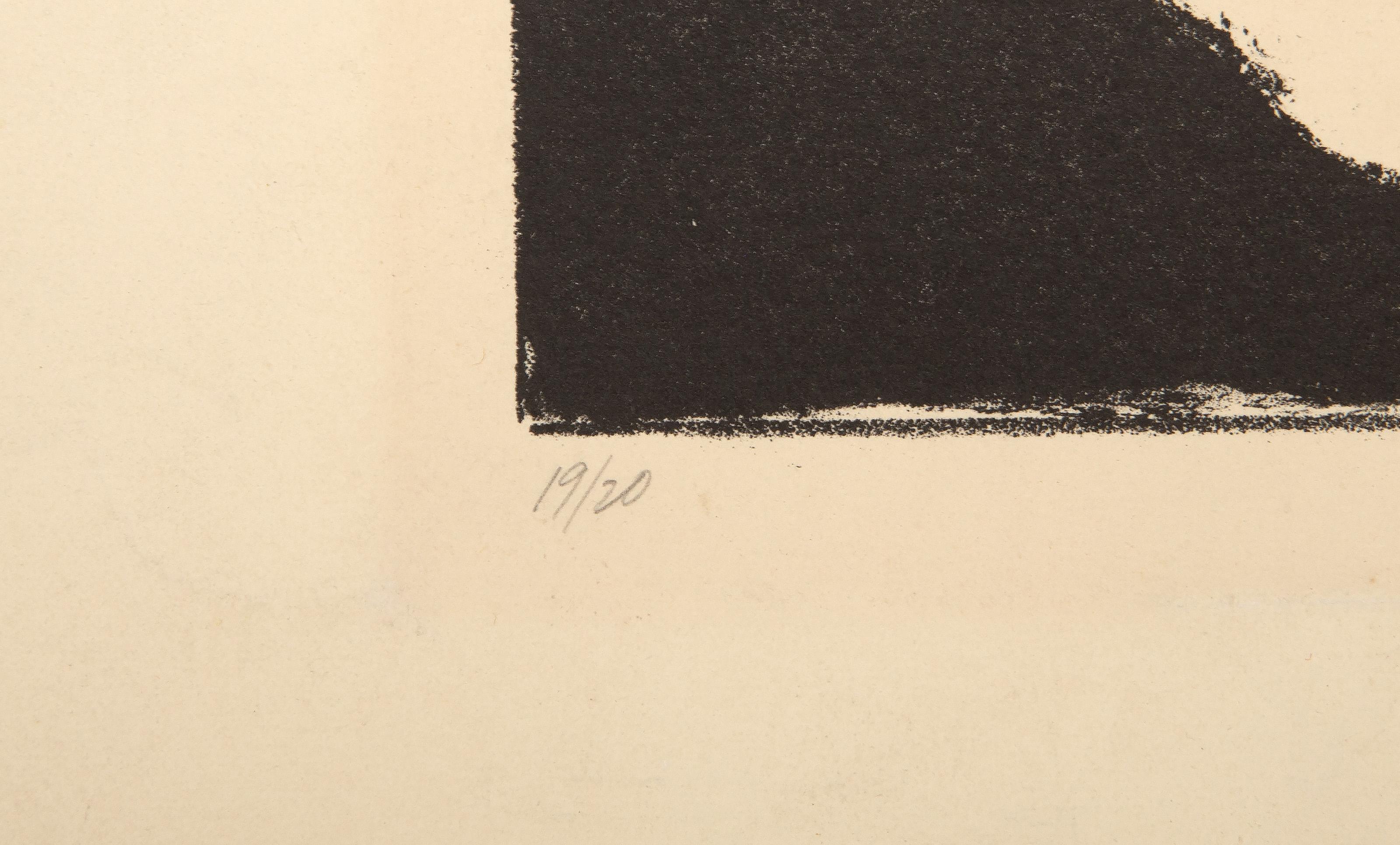 Uomo che riposa, litografia surrealista di Aubrey Schwartz in vendita 2
