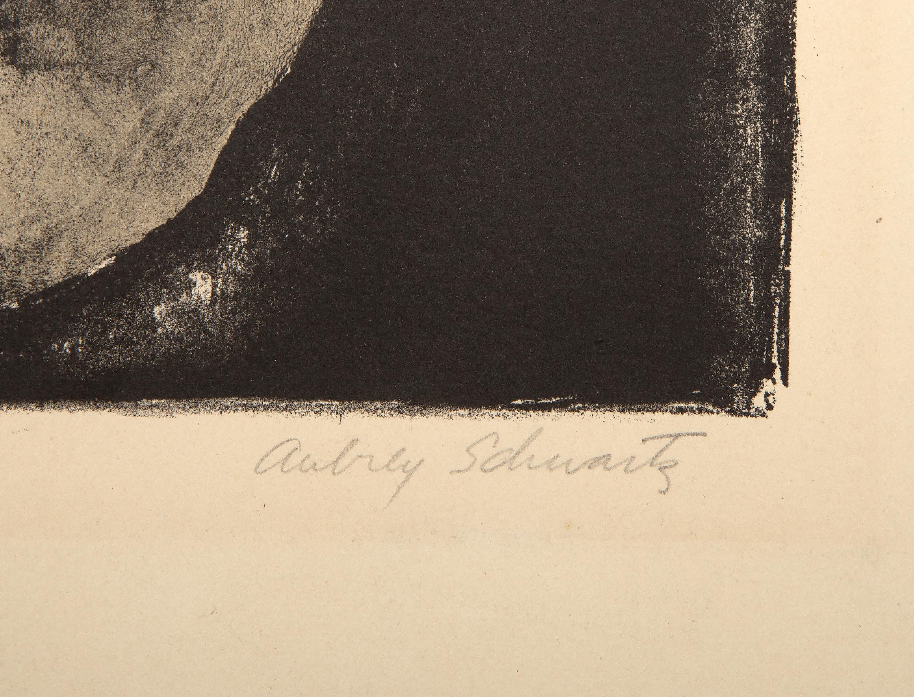 Uomo che riposa, litografia surrealista di Aubrey Schwartz in vendita 3