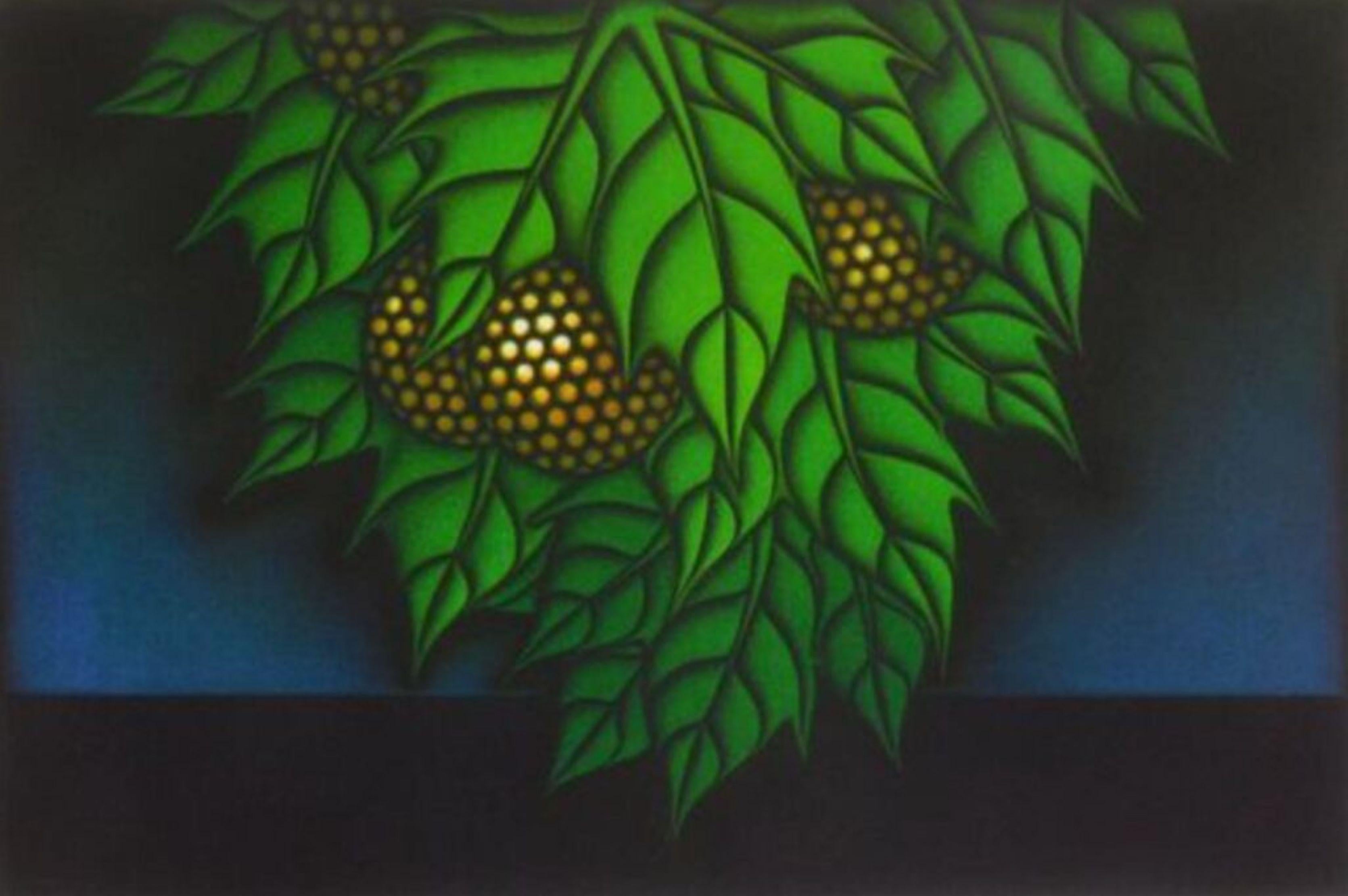 Night Sleepless Night, magnifique mezzo-tinte couleur Rives BFK signée de l'artiste japonais 18/50 - Print de Kazuhisa Honda