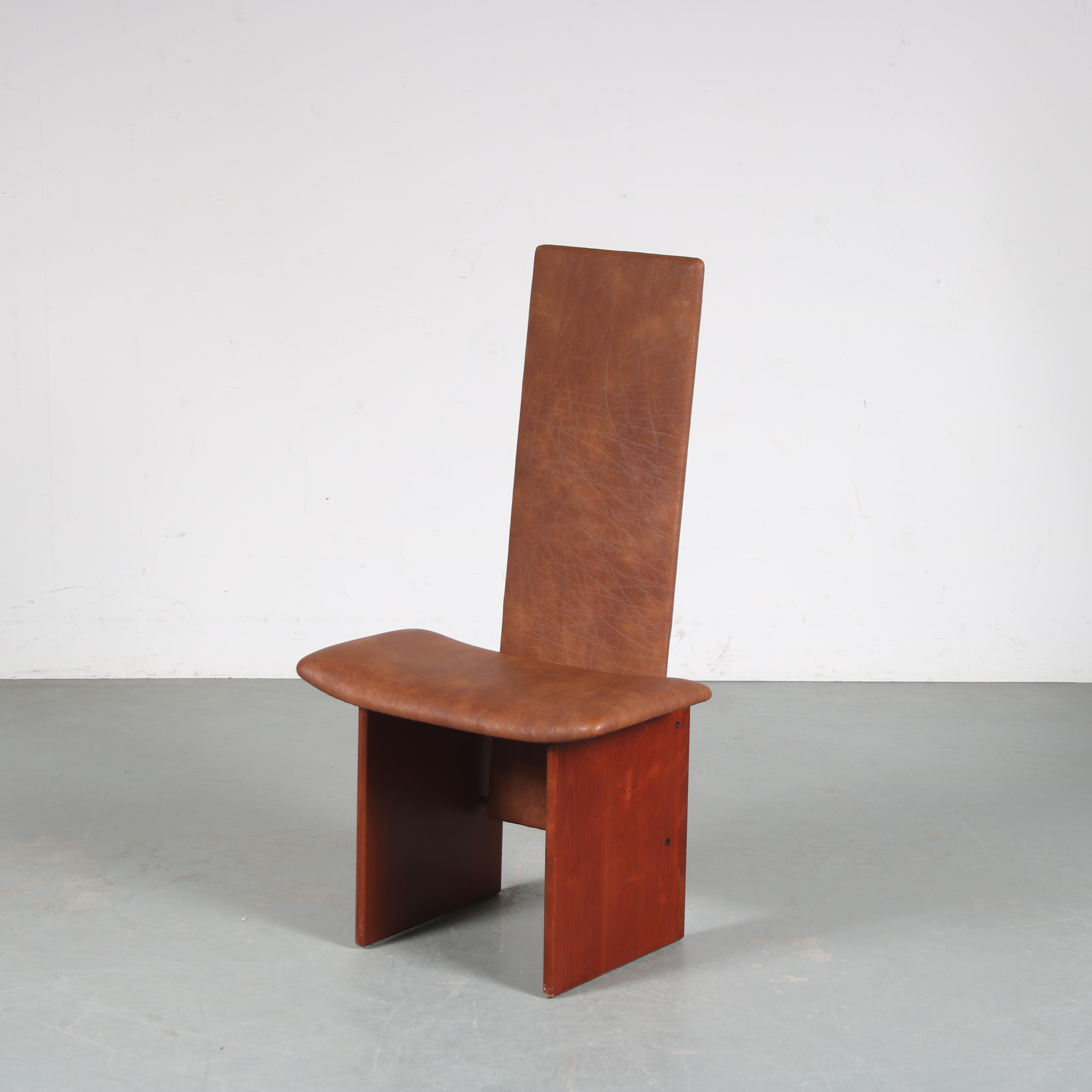 Wood “Kazuki” Dining Chairs by Kazuhide Takahama for Gavina, Italy 1980 For Sale