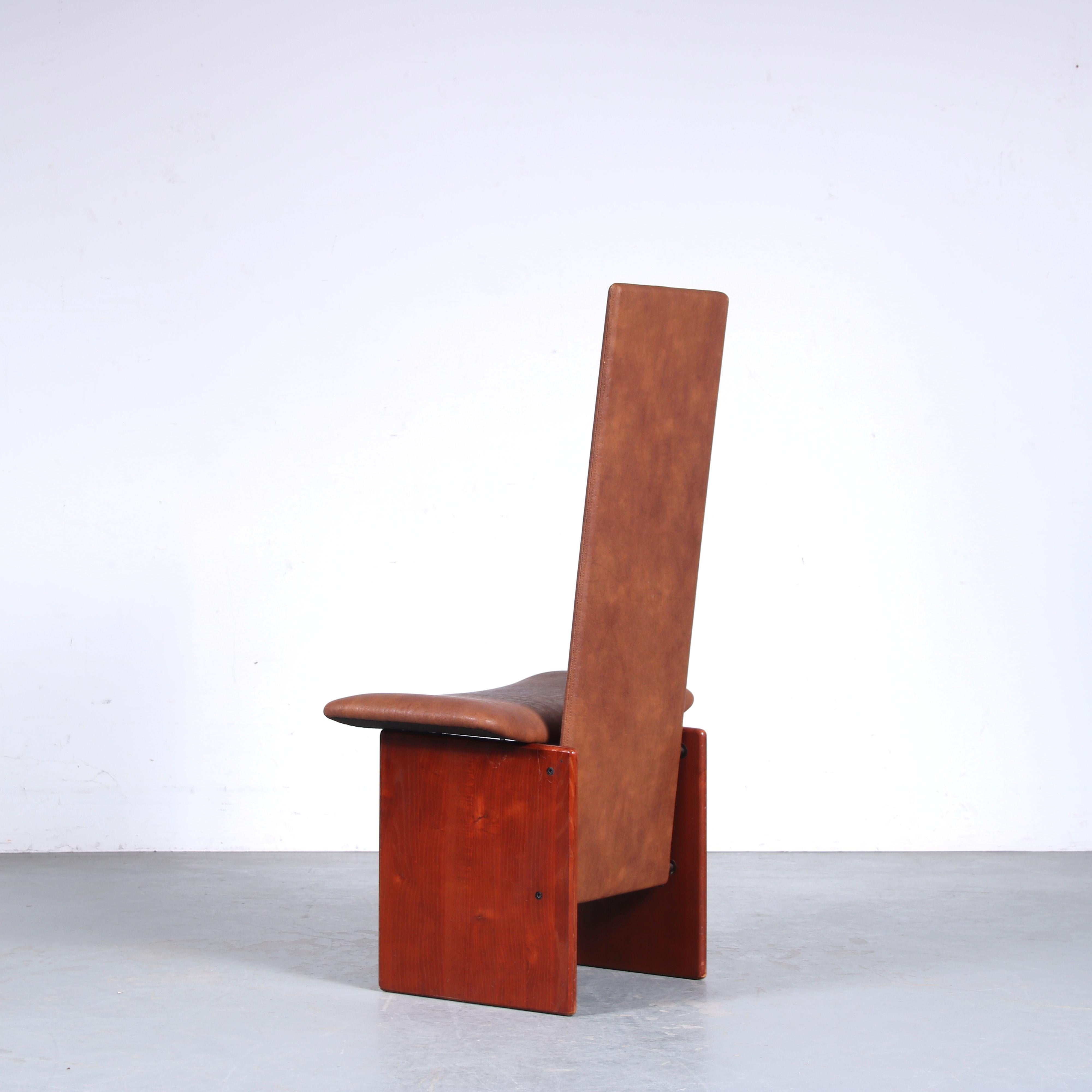 “Kazuki” Dining Chairs by Kazuhide Takahama for Gavina, Italy 1980 For Sale 2