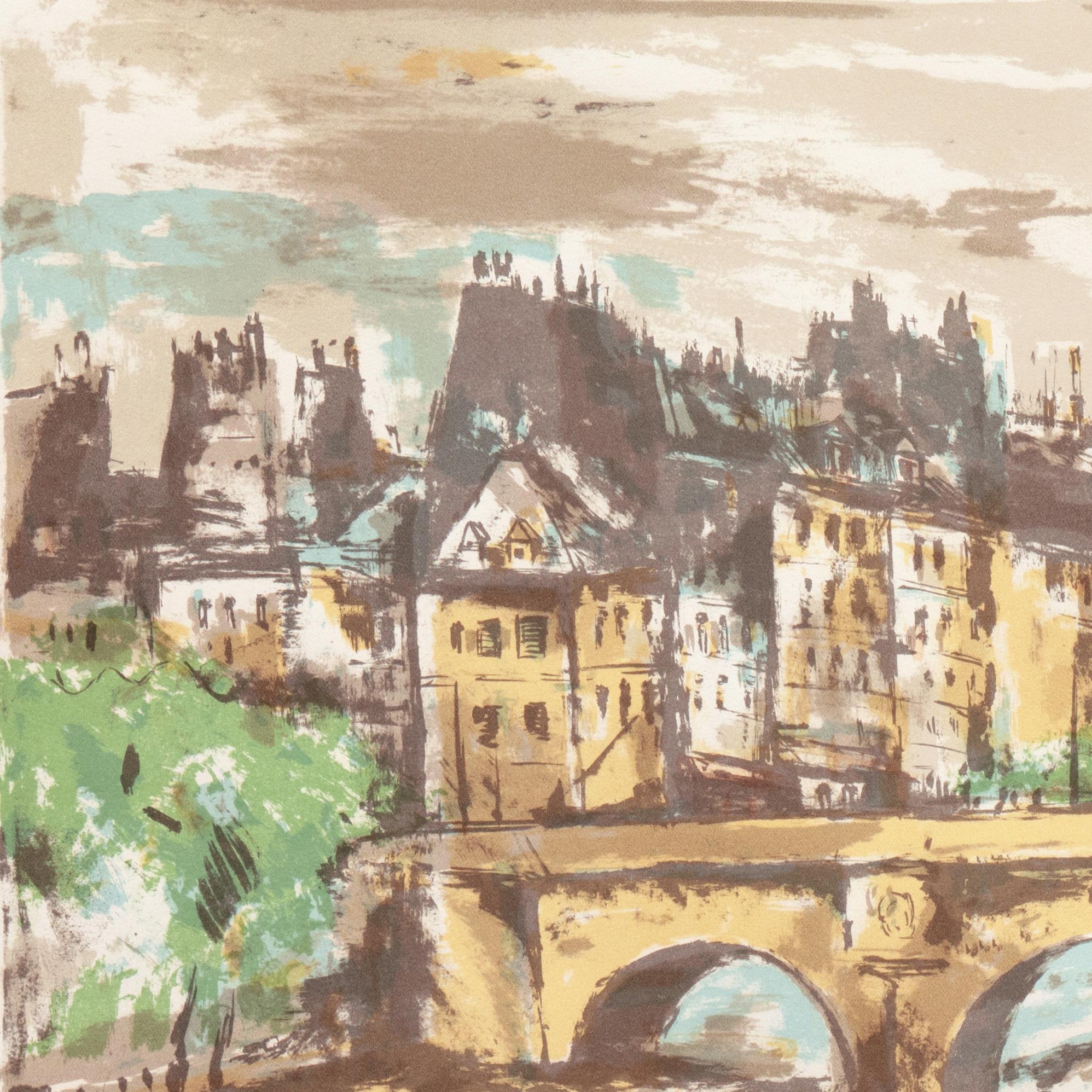 'The Pont Neuf with Notre Dame in the Distance', Tokyo Fine Arts Academy For Sale 3