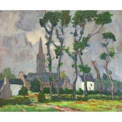 Rare Post Impressionist painting by Japanese/American artist Kazuo Matsubara