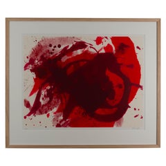 Kazuo Shiraga - "Passionate Winner", 1988 - silkscreen, framed