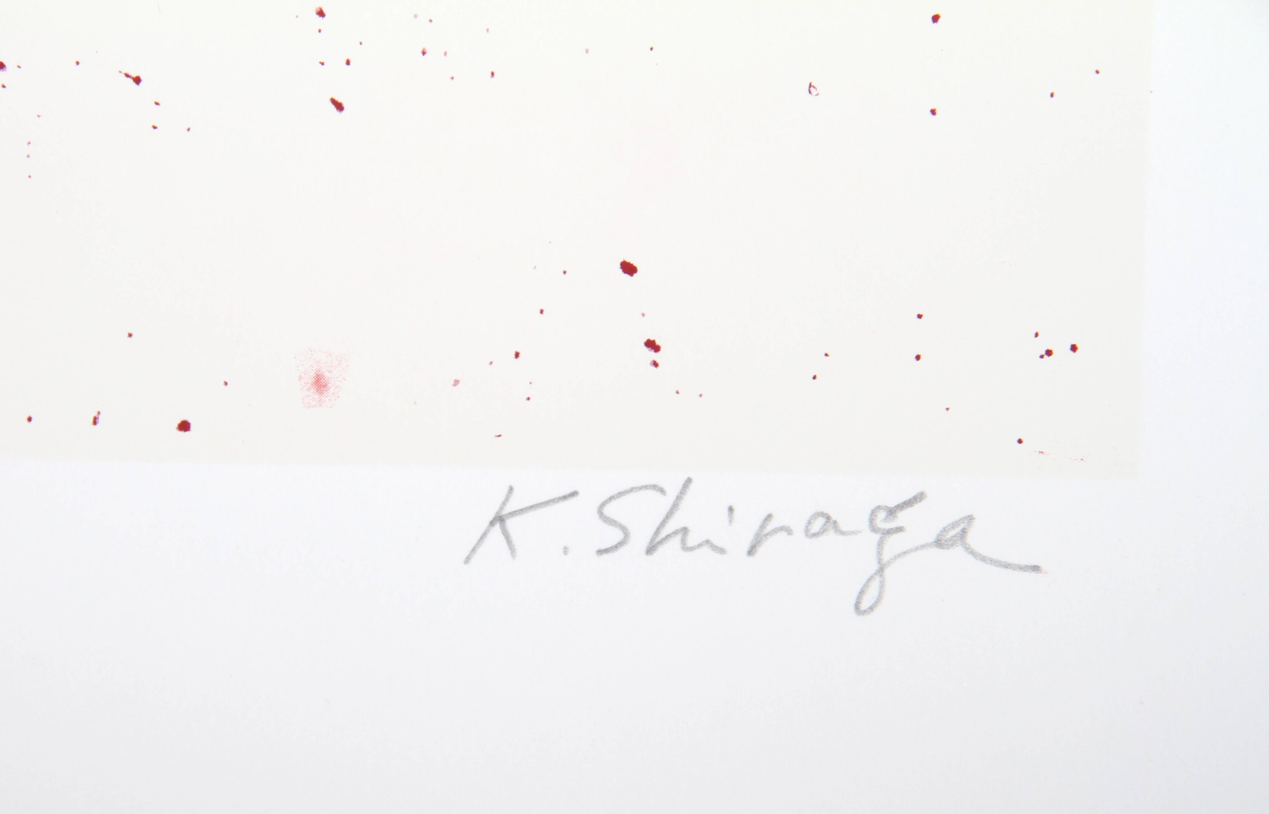 Passionate Winner, Colorful Abstract Silkscreen by Shiraga - Print by Kazuo Shiraga