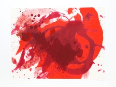 Passionate Winner, Colorful Abstract Silkscreen by Shiraga