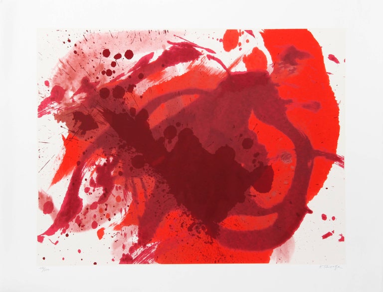 Kazuo Shiraga Abstract Print - Passionate Winner, Colorful Abstract Silkscreen by Shiraga