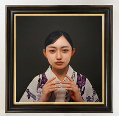 "Archaic and Prayer" (2022) By Kazuya Ushioda, Oil and Impasto Portrait Painting