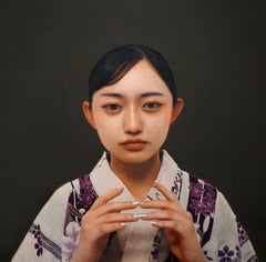 "Archaic and Prayer" (2022) By Kazuya Ushioda, Oil and Impasto Portrait Painting