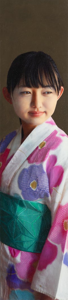 Kazuya Ushioda "Spring Breeze" - Oil On Panel Figurative Painting 2021