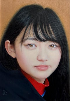 "With Tomorrow's Sun" Oil Painting by Japanese Artist Kazuya Ushioda