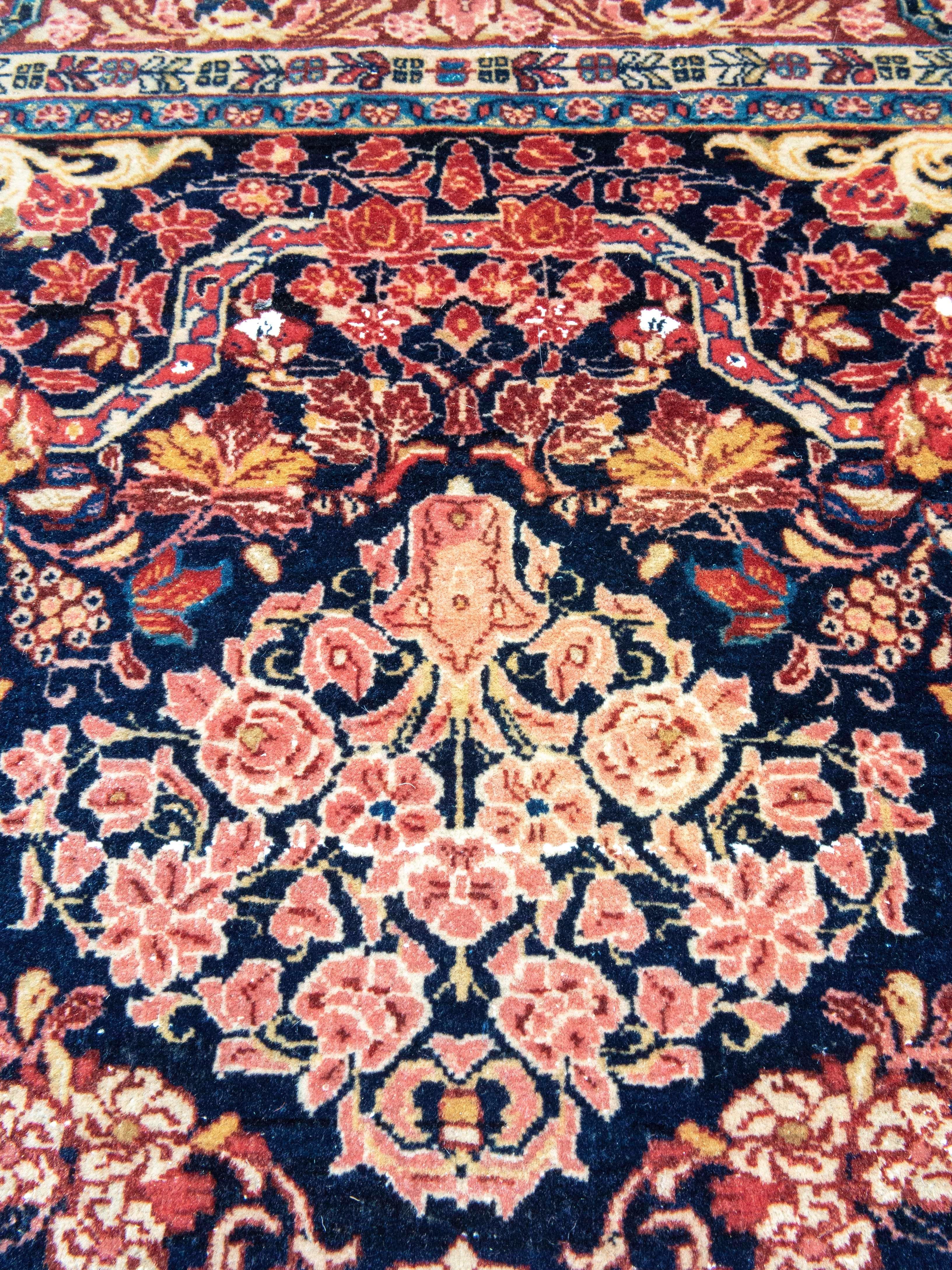 Hand-Knotted Kazvin Rug