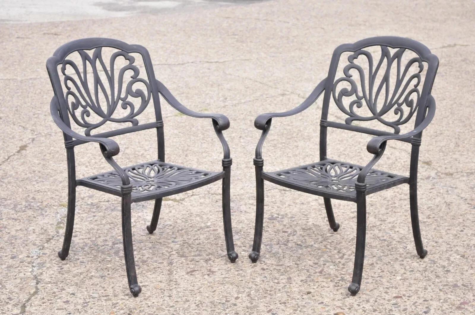 Altro KB Patio Elizabeth Collection Sedie a braccioli da giardino in alluminio - Set di 6 in vendita